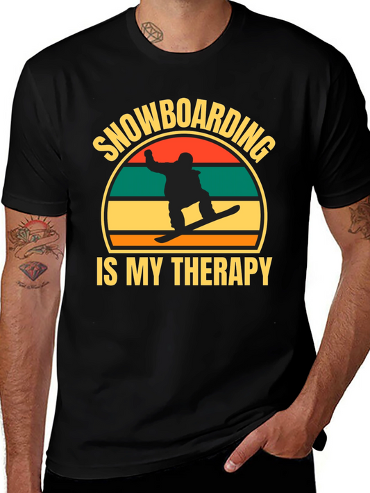 Snowboarding is My Therapy Graphic Tee