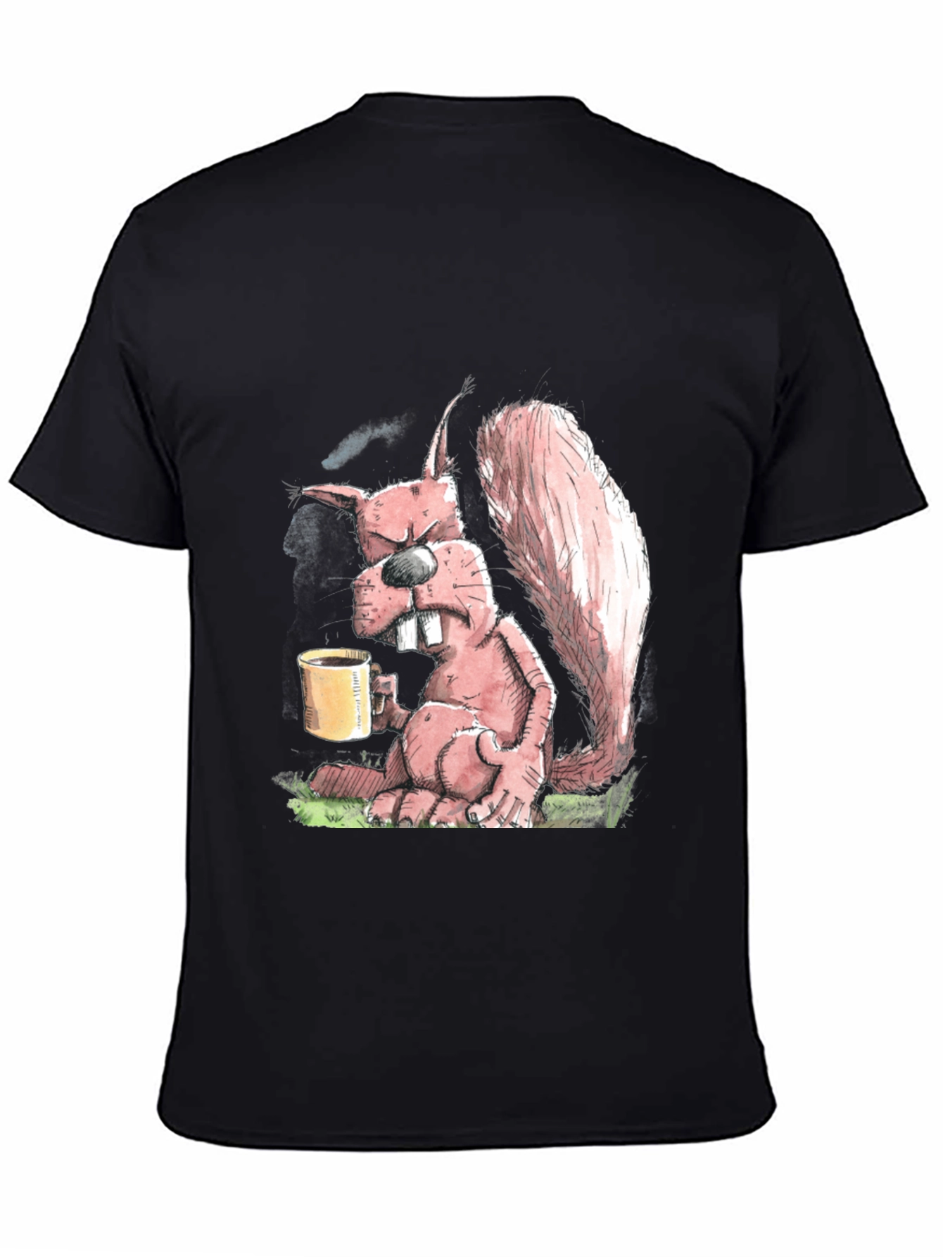 Grumpy Squirrel Coffee T-Shirt - Funny Novelty Tee