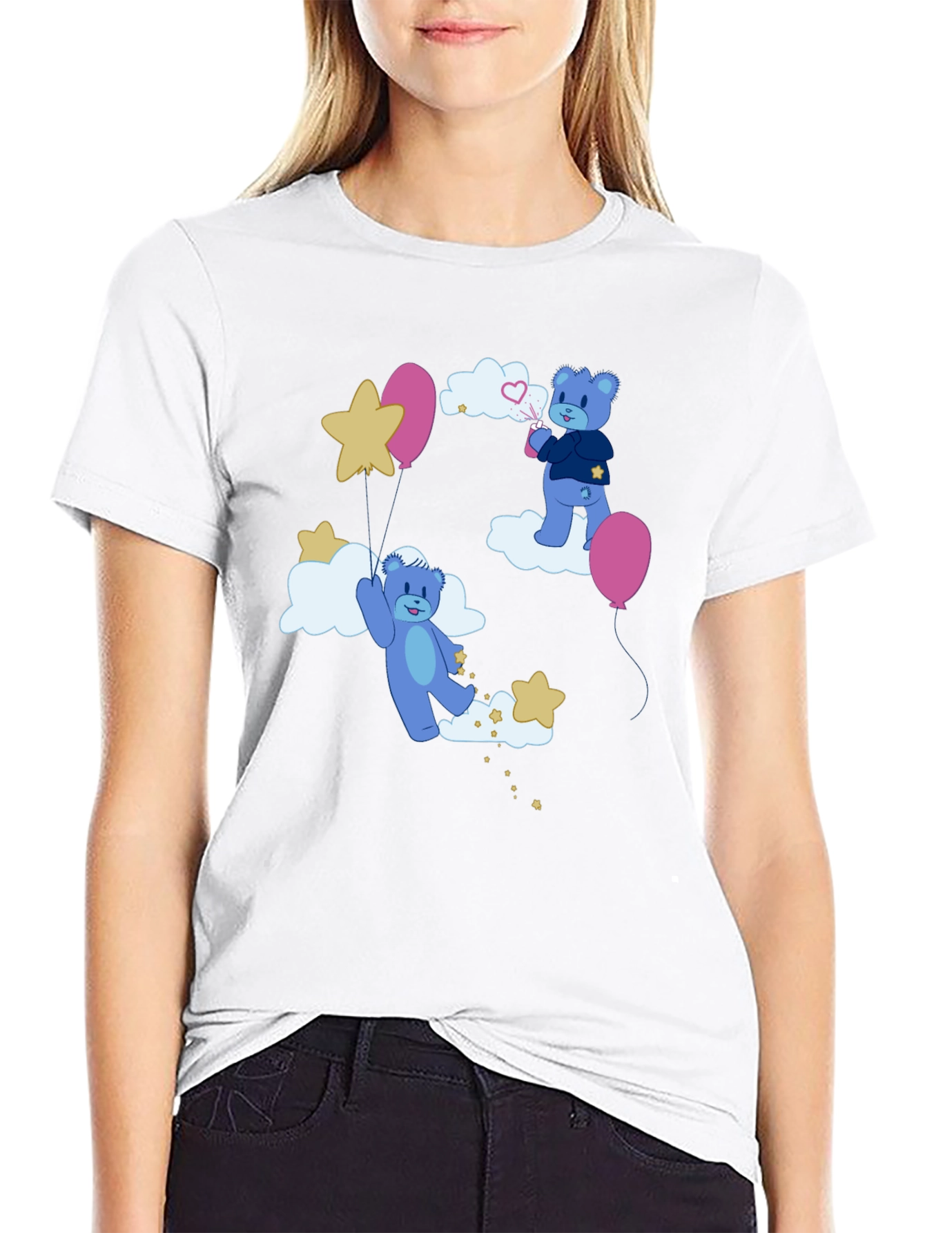 Dreamy Bear Graphic Tee - Comfort & Style