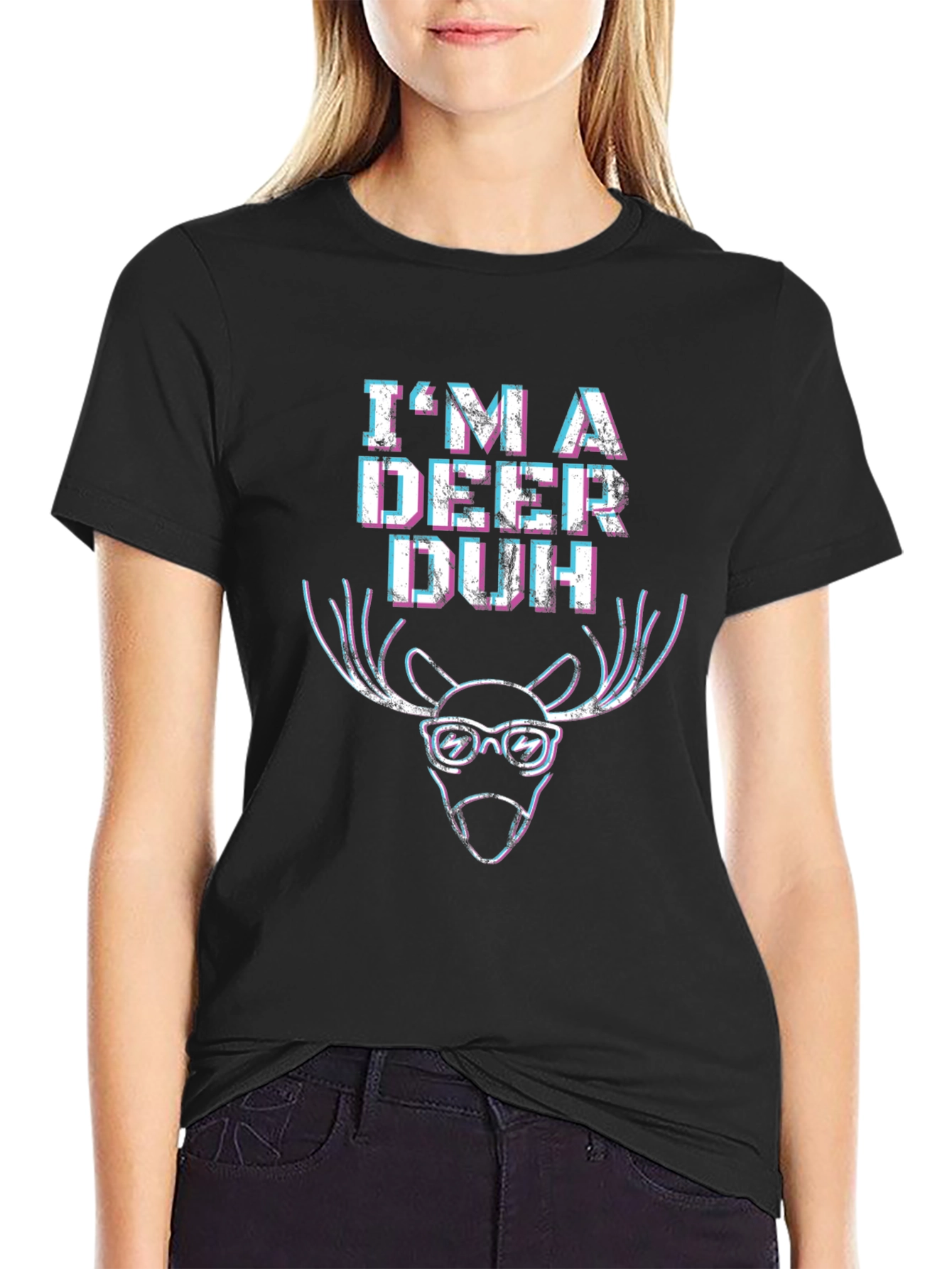 Im a Deer Duh Black T-Shirt