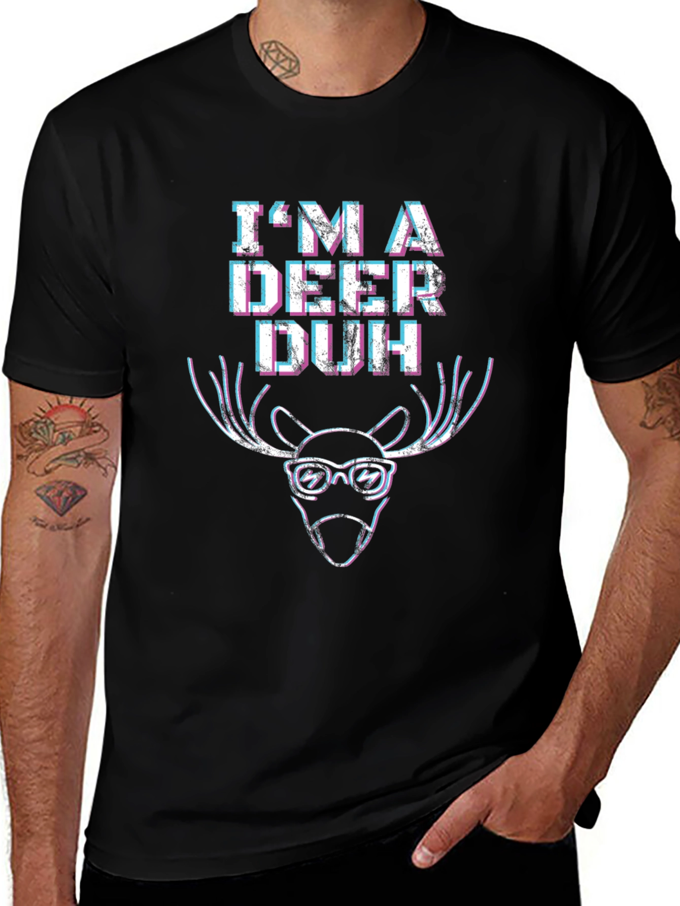 Im a Deer Duh Black T-Shirt