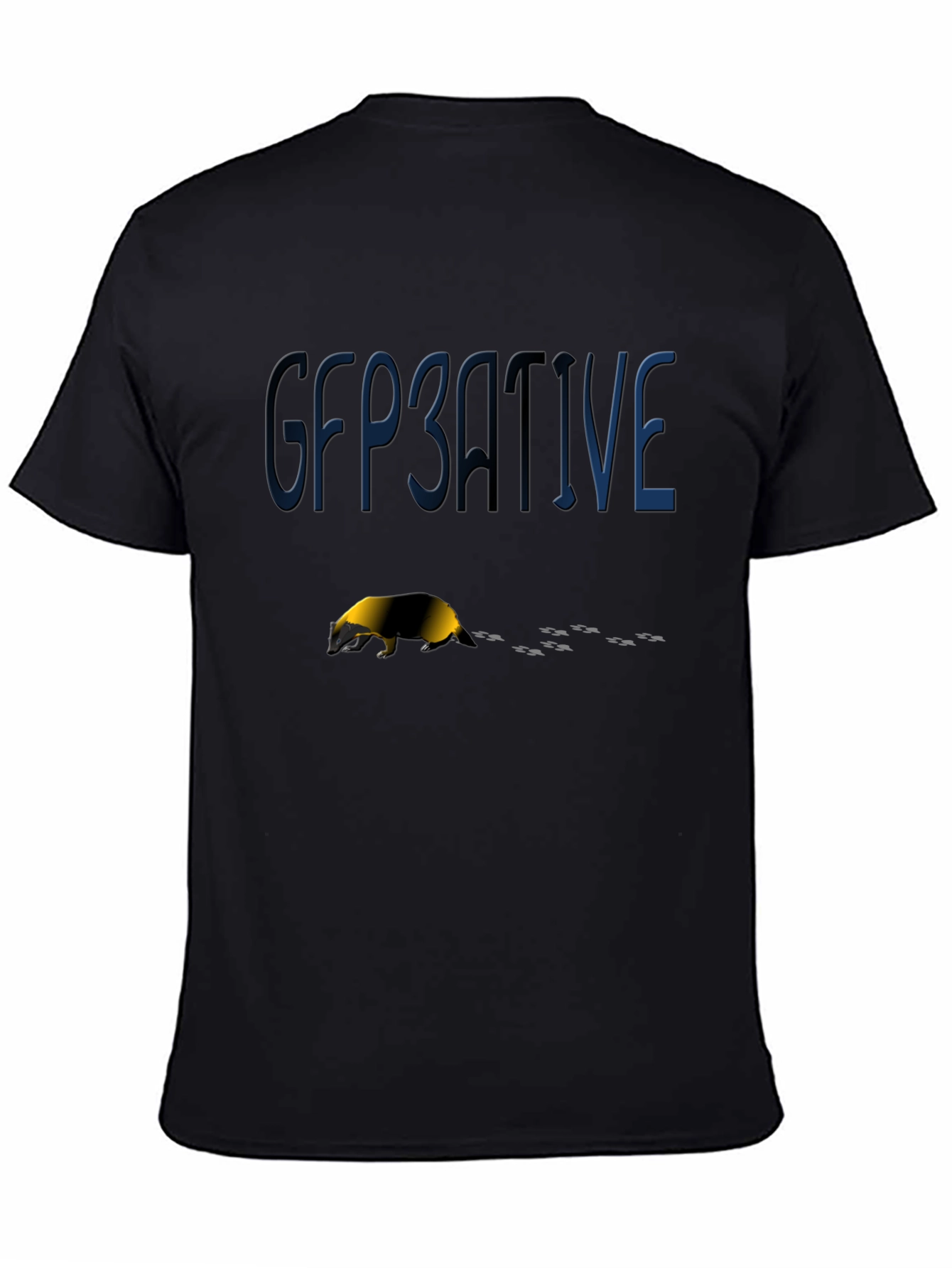GFP3ATIVE Badger Graphic T-Shirt - Black