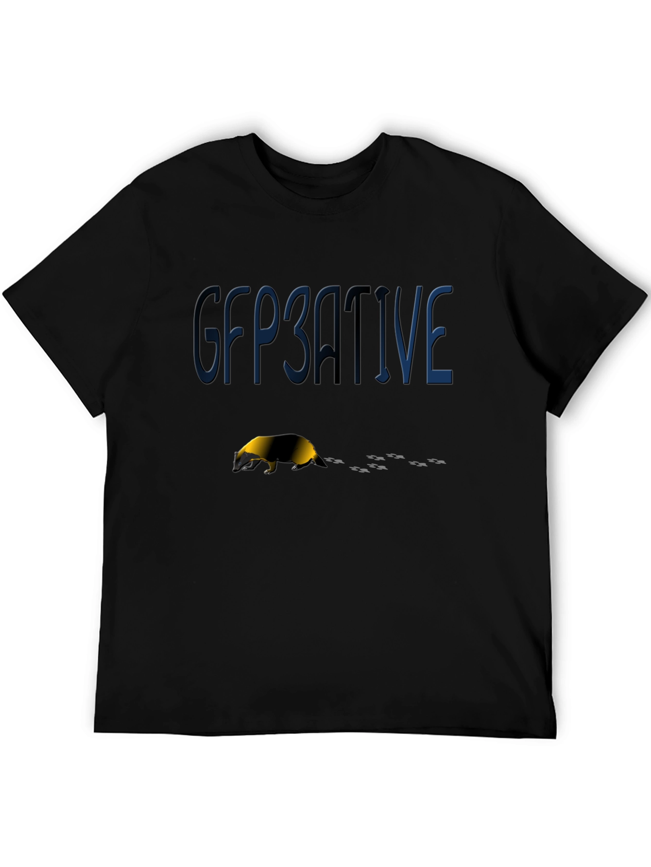 GFP3ATIVE Badger Graphic T-Shirt - Black