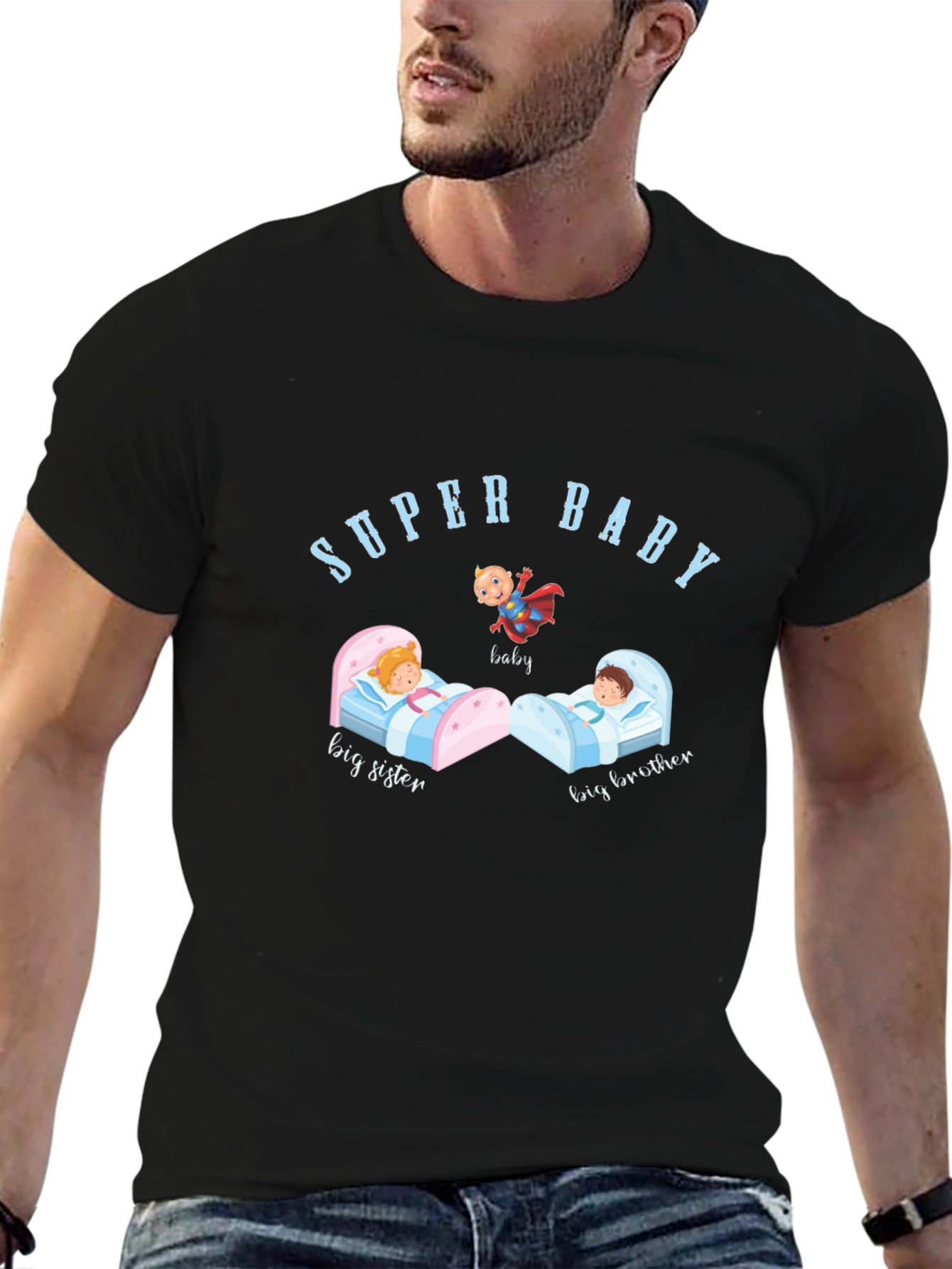 Super Baby Tee: Big Brother Sister Heroic Baby