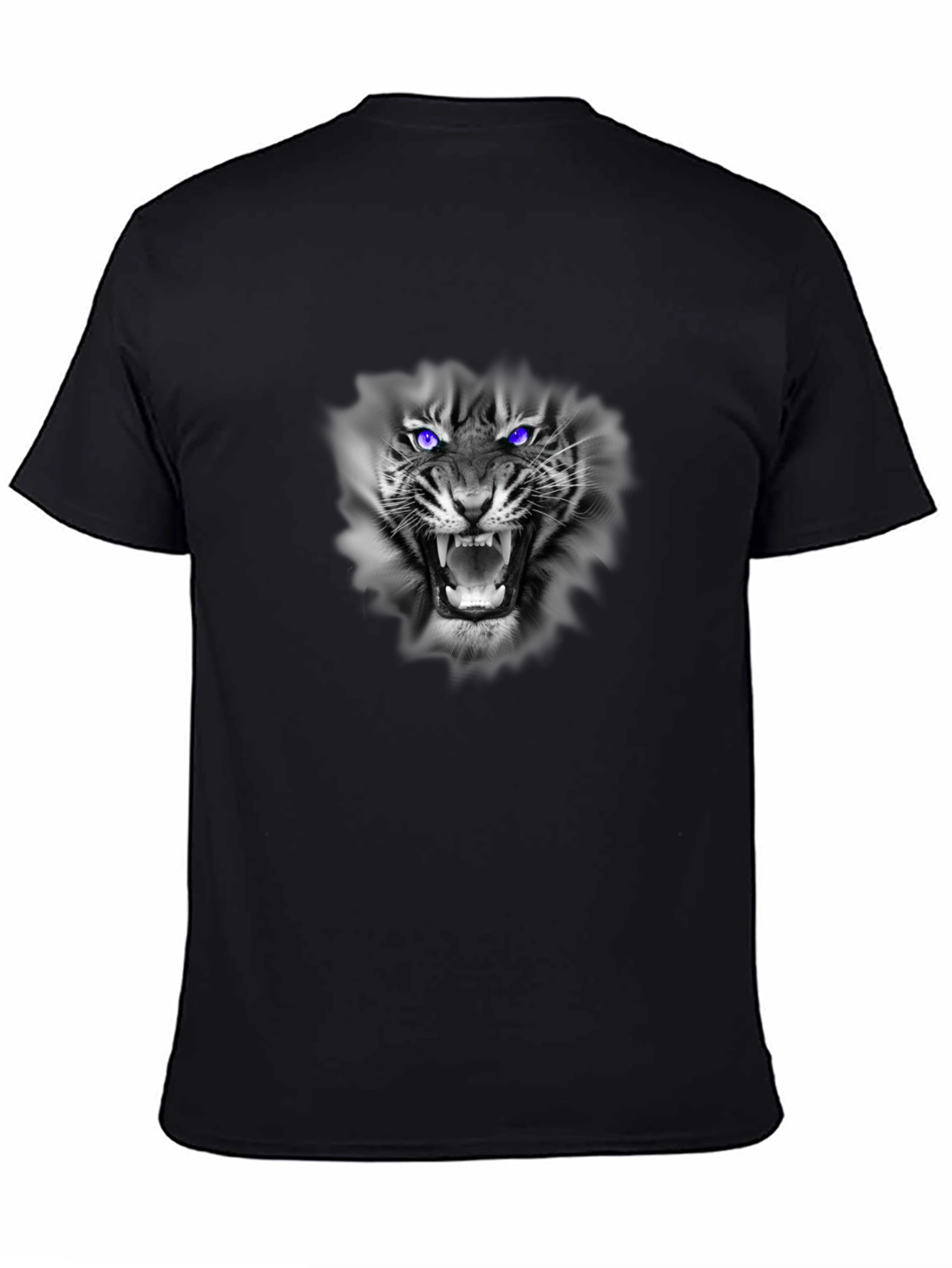Tiger Graphic T-Shirt - Fierce Blue Eyes