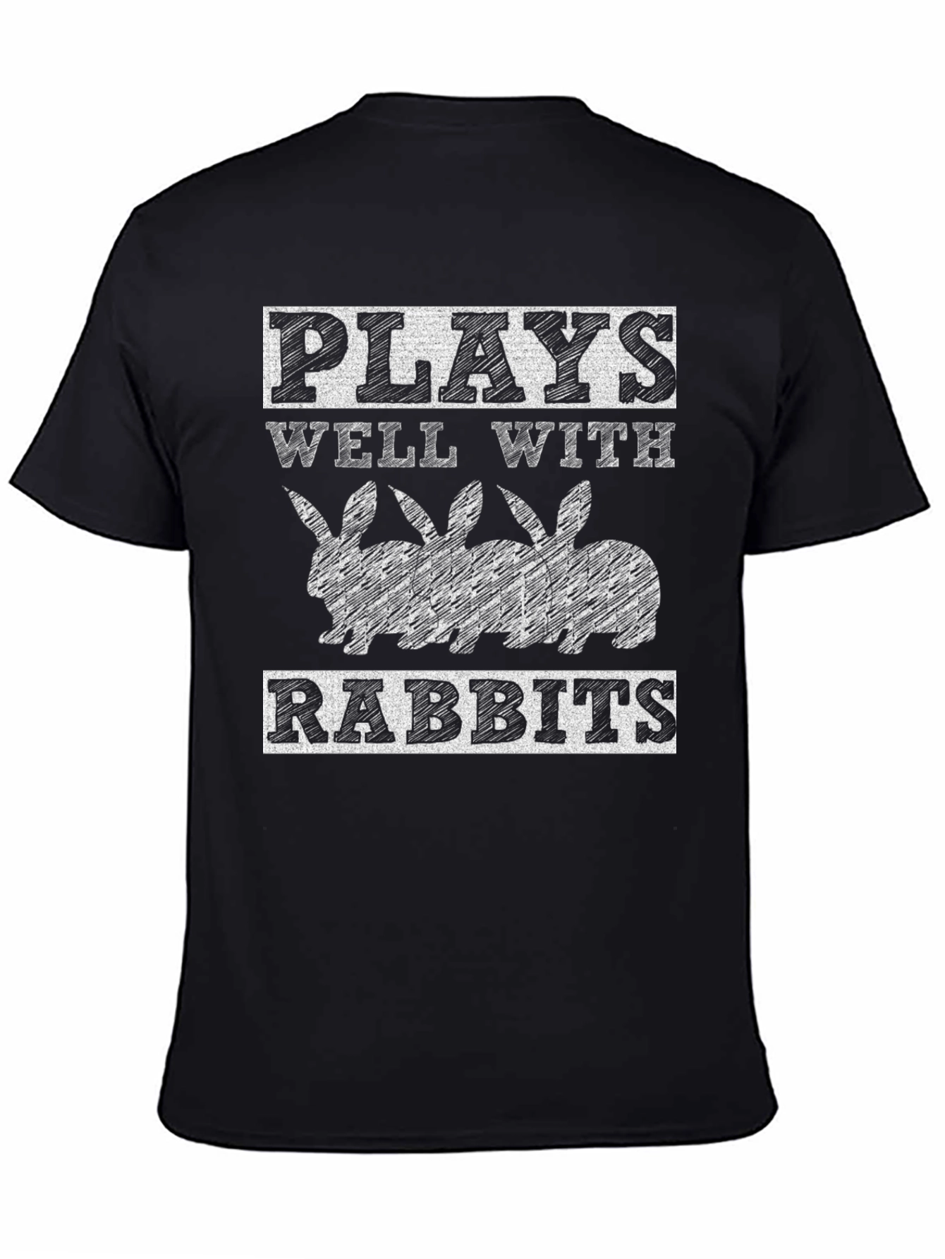Plays Well With Rabbits Graphic T-Shirt