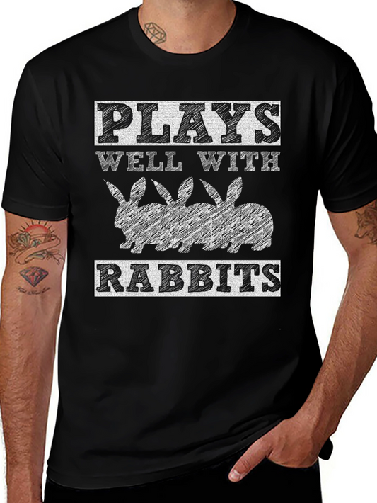 Plays Well With Rabbits Graphic T-Shirt