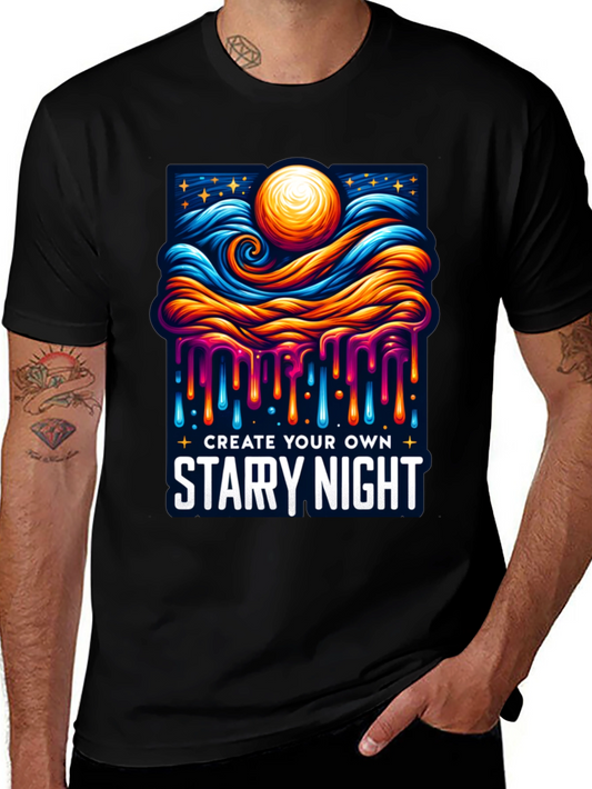 Starry Night Graphic Tee - Art Inspired Design