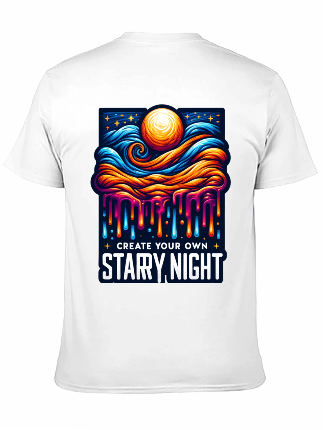 Starry Night Graphic Tee - Art Inspired Design