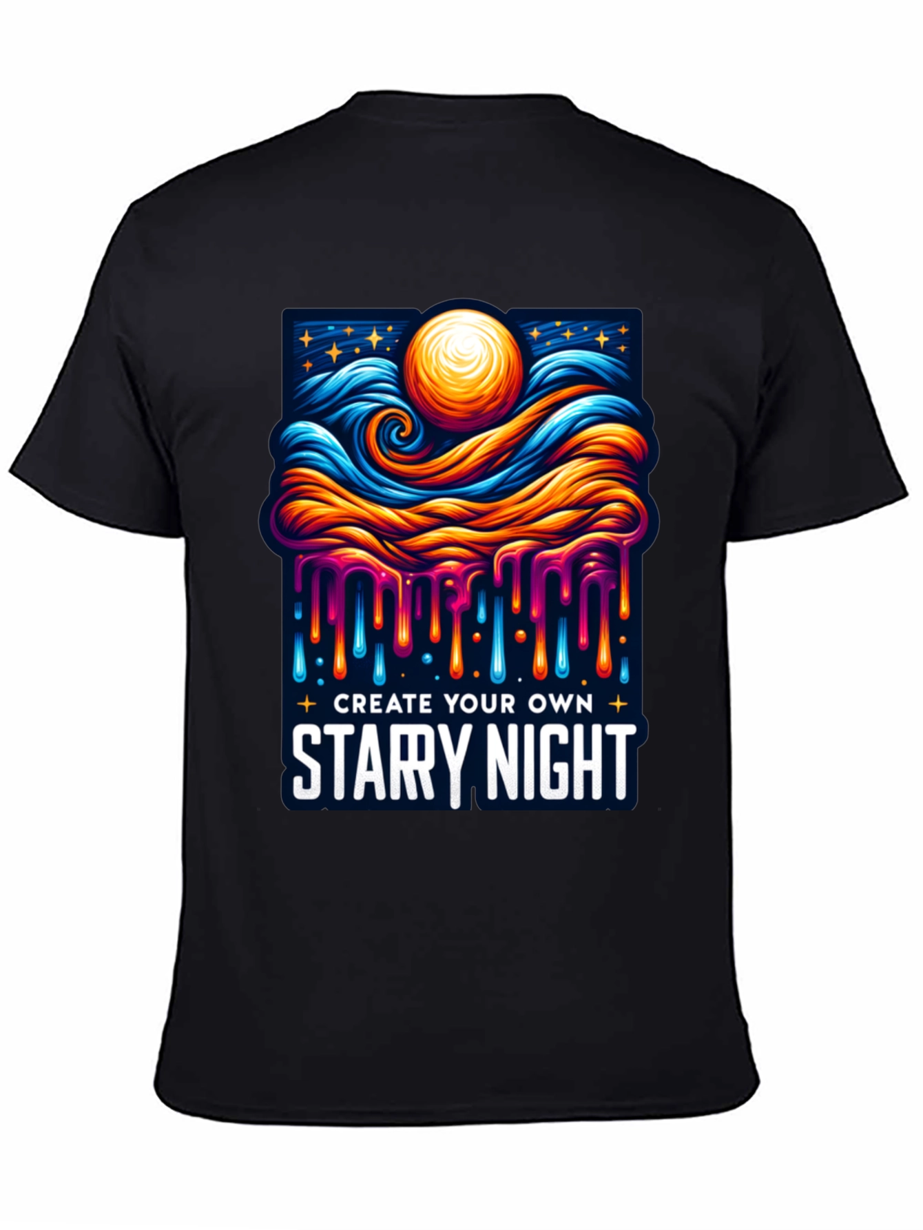 Starry Night Graphic Tee - Art Inspired Design