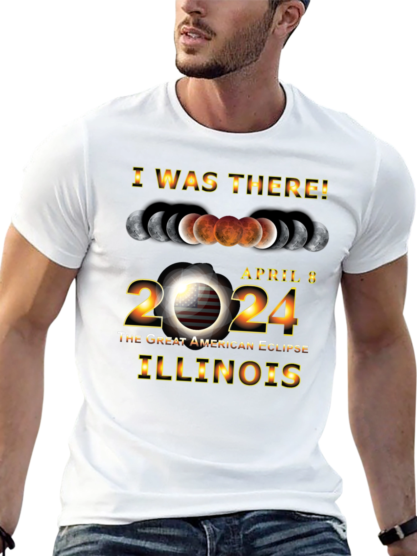 April 8 2024 Great American Eclipse Illinois T-Shirt