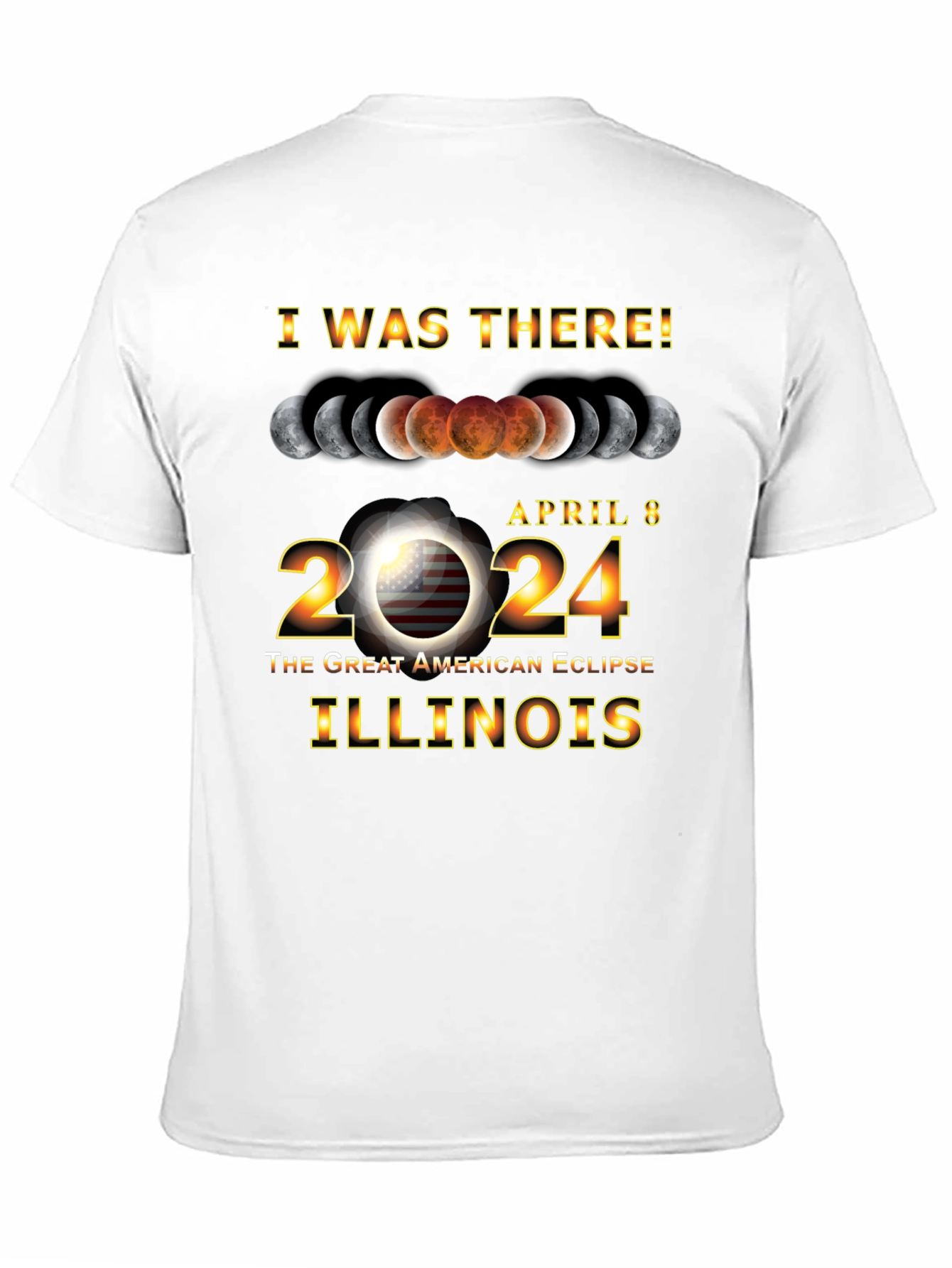 April 8 2024 Great American Eclipse Illinois T-Shirt