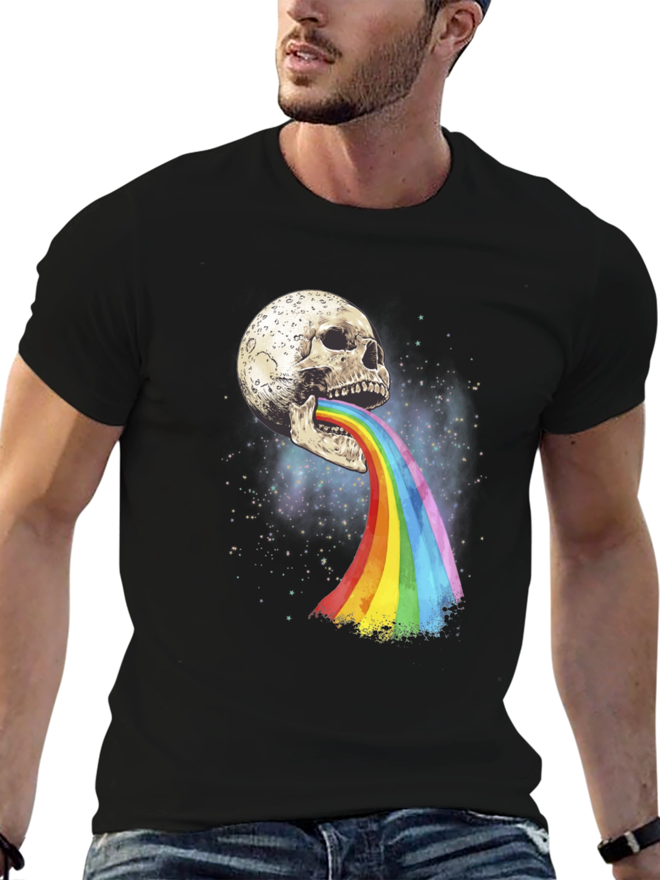 Skull Rainbow Galaxy T-Shirt