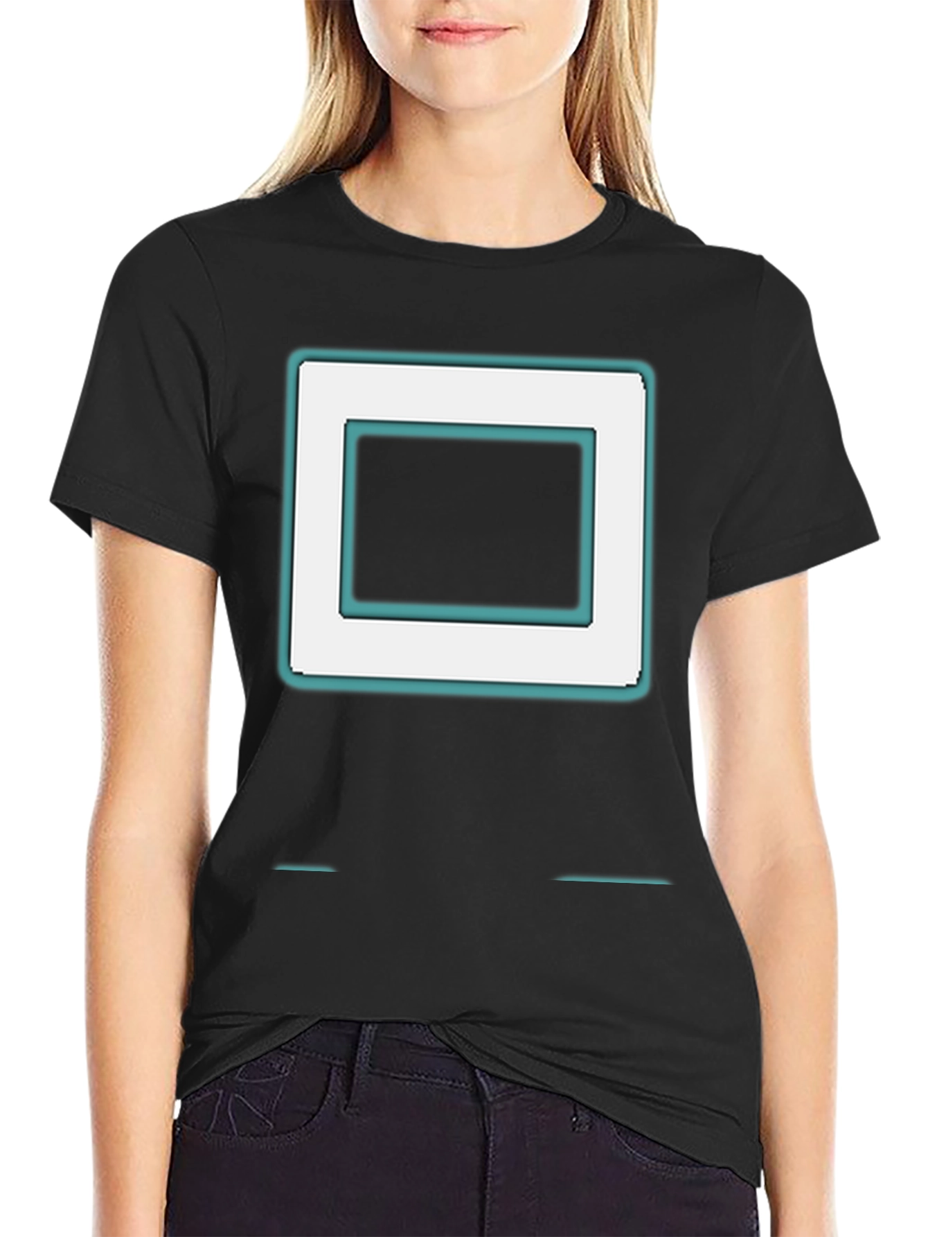 Retro Square Graphic Tee - Modern Style
