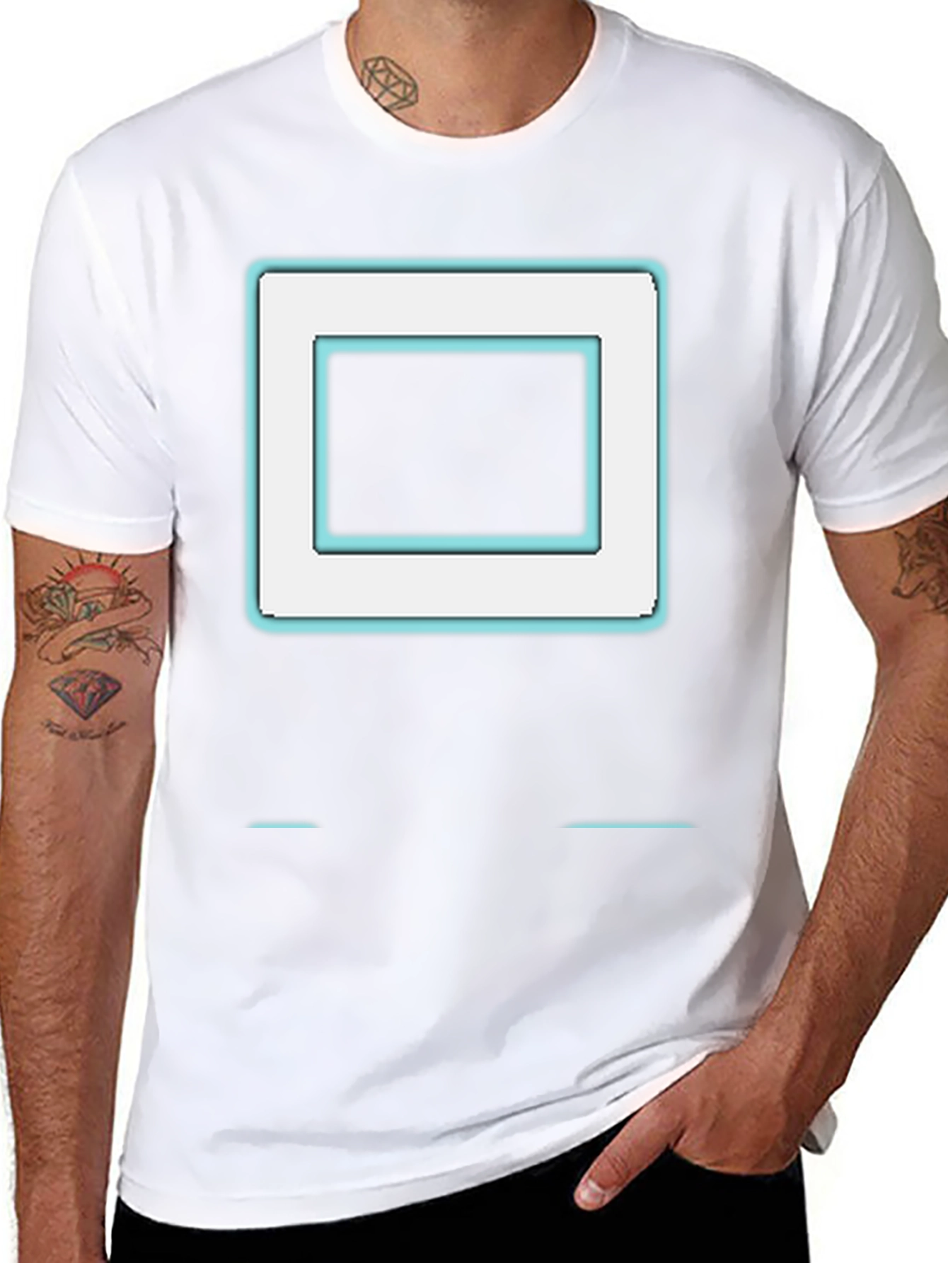 Retro Square Graphic Tee - Modern Style