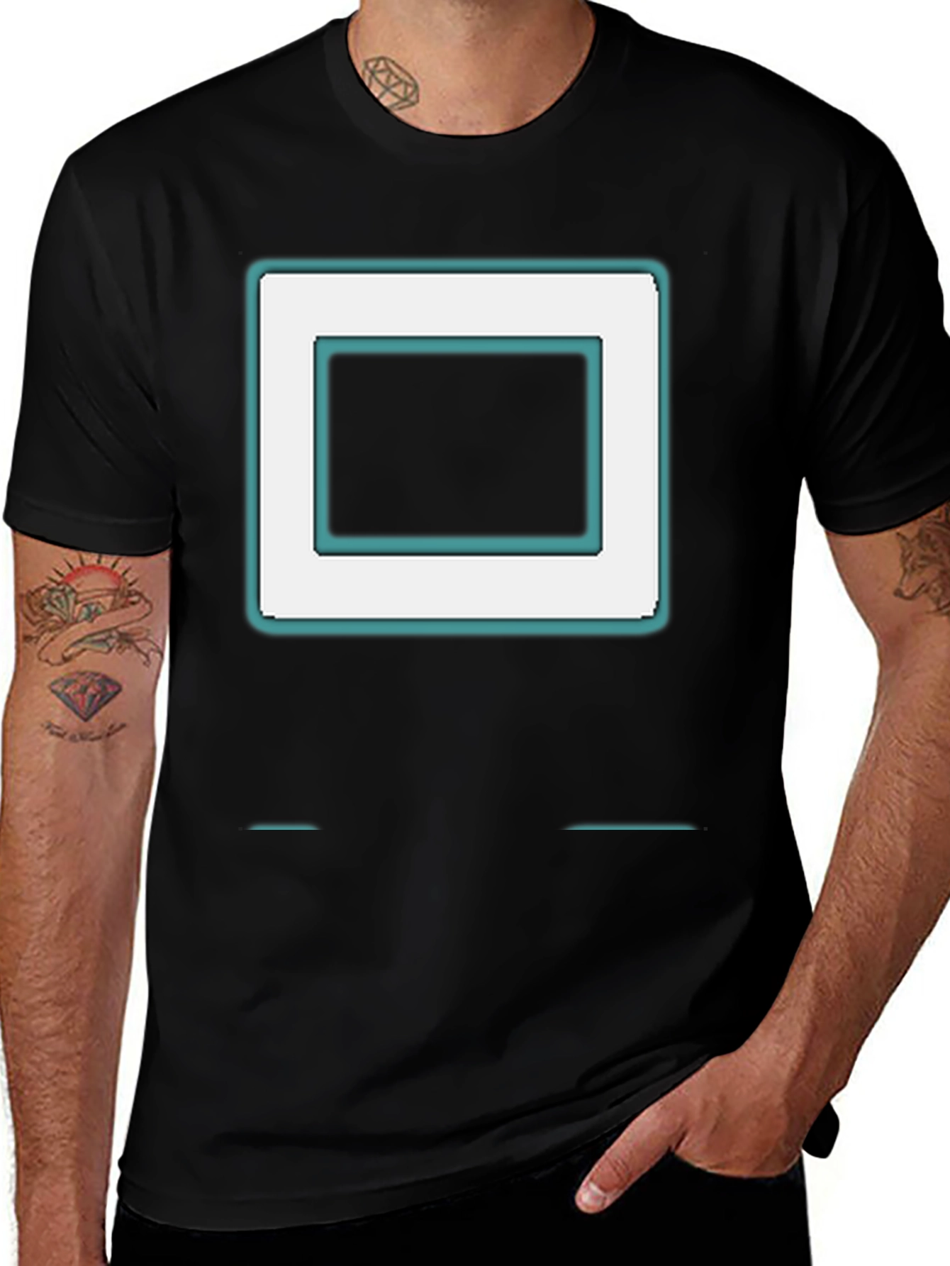 Retro Square Graphic Tee - Modern Style