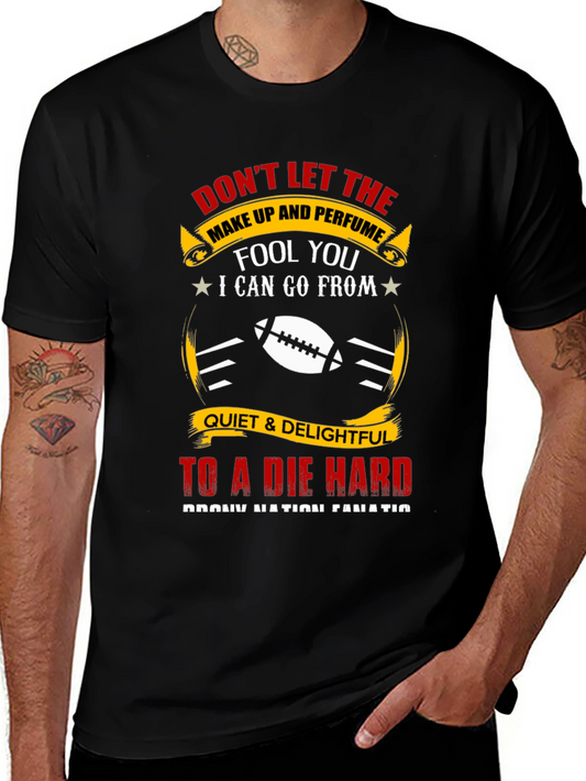 Funny Football Fanatic Graphic T-Shirt