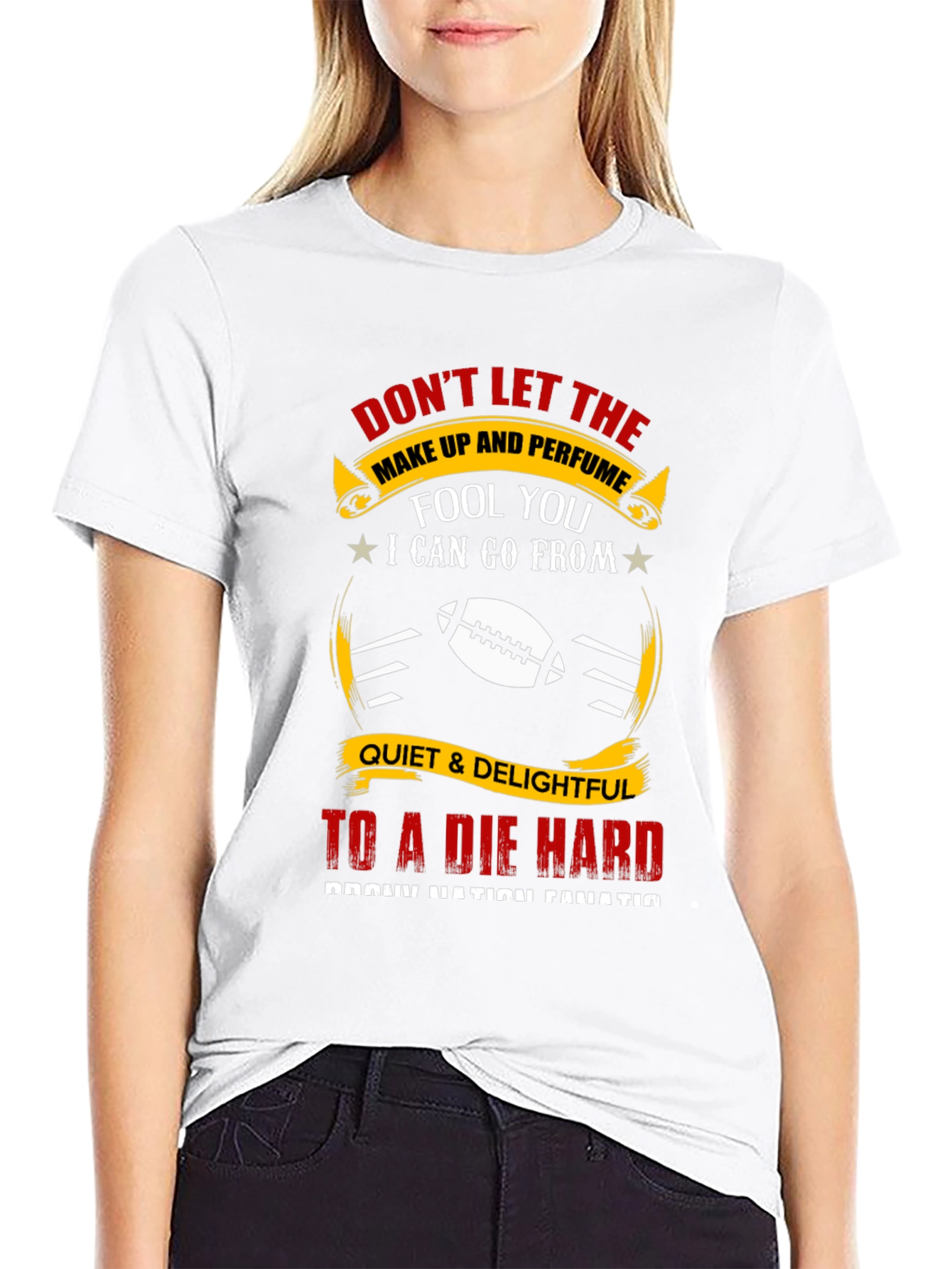 Funny Football Fanatic Graphic T-Shirt