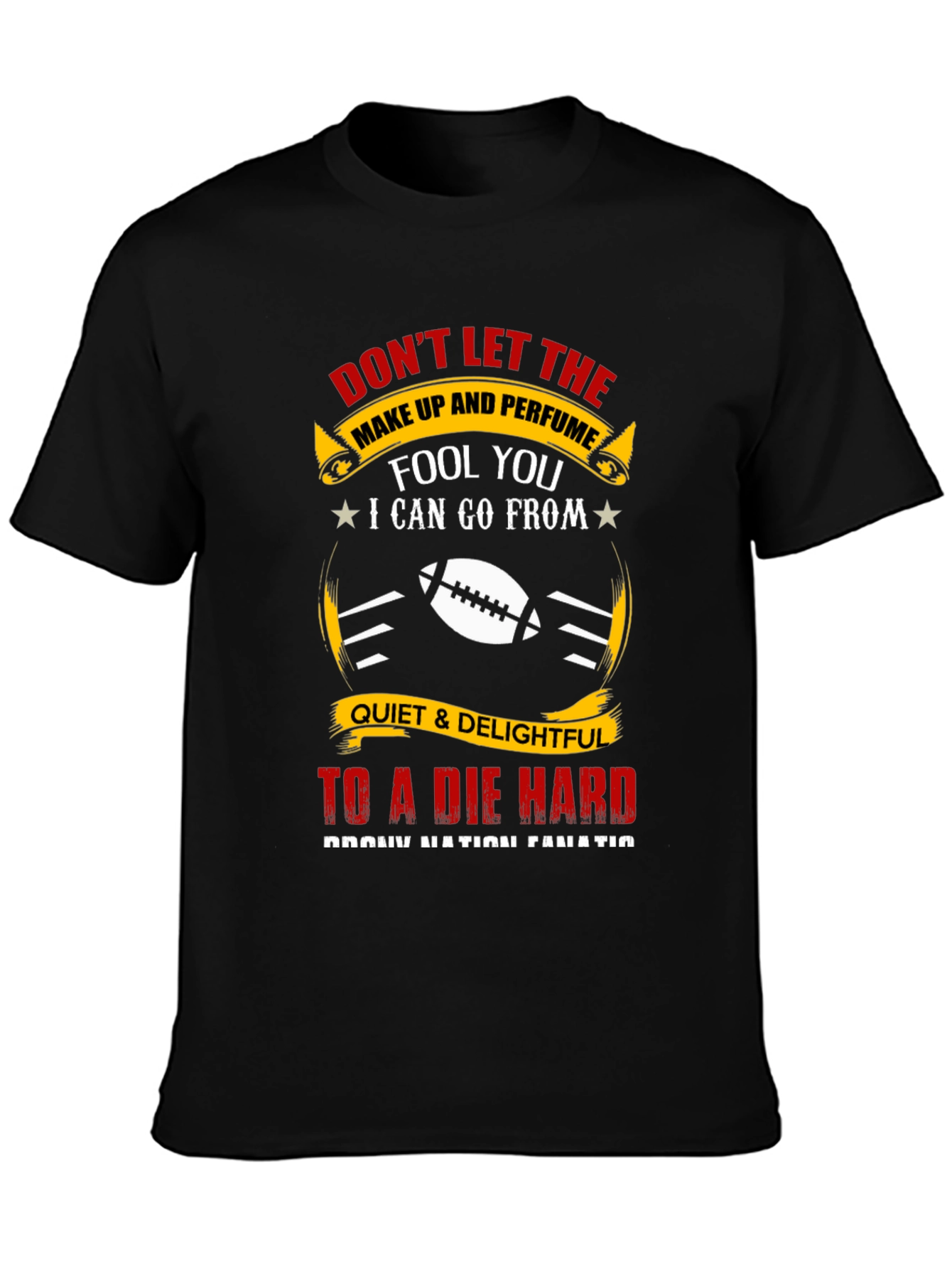 Funny Football Fanatic Graphic T-Shirt