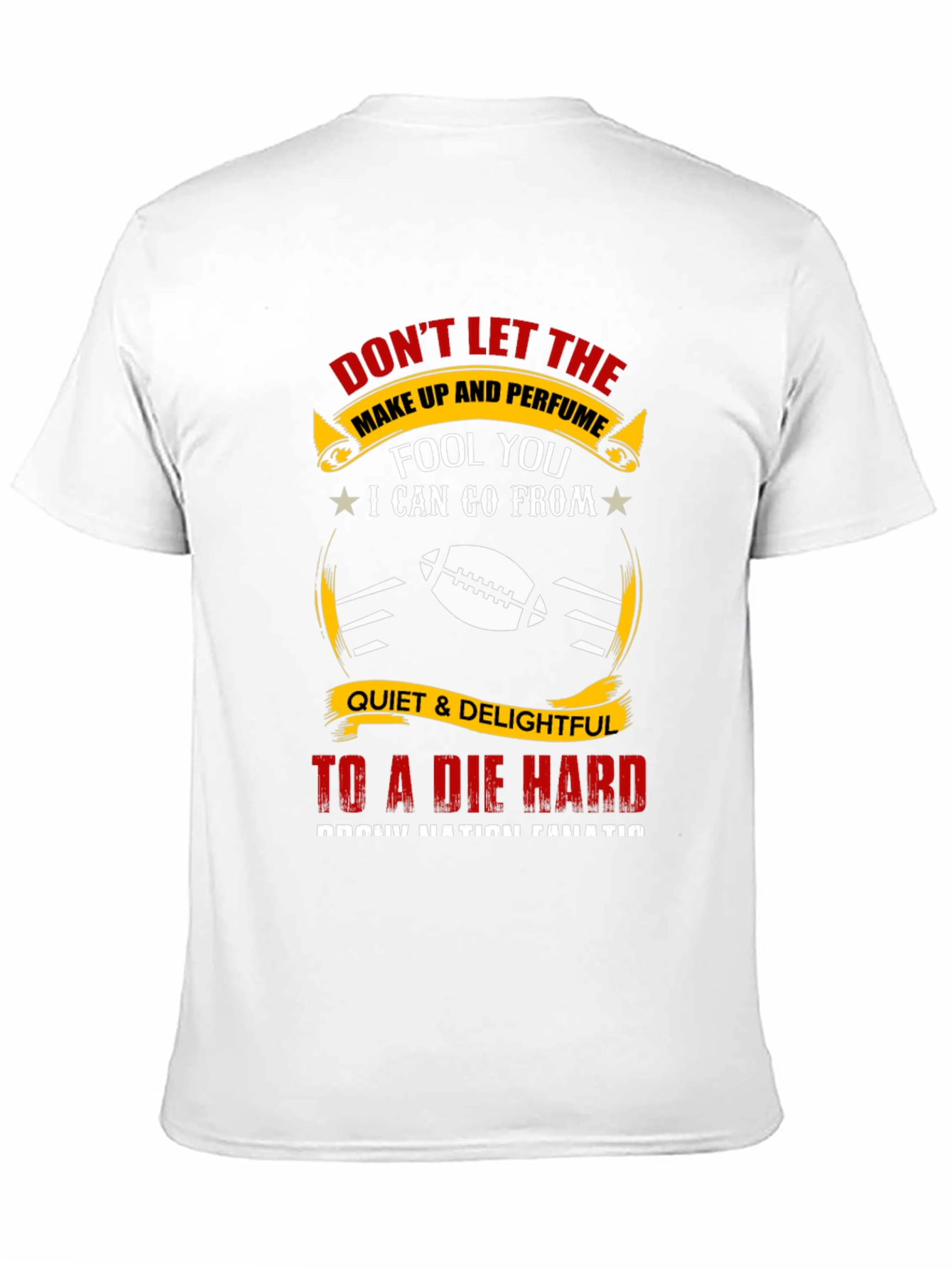 Funny Football Fanatic Graphic T-Shirt