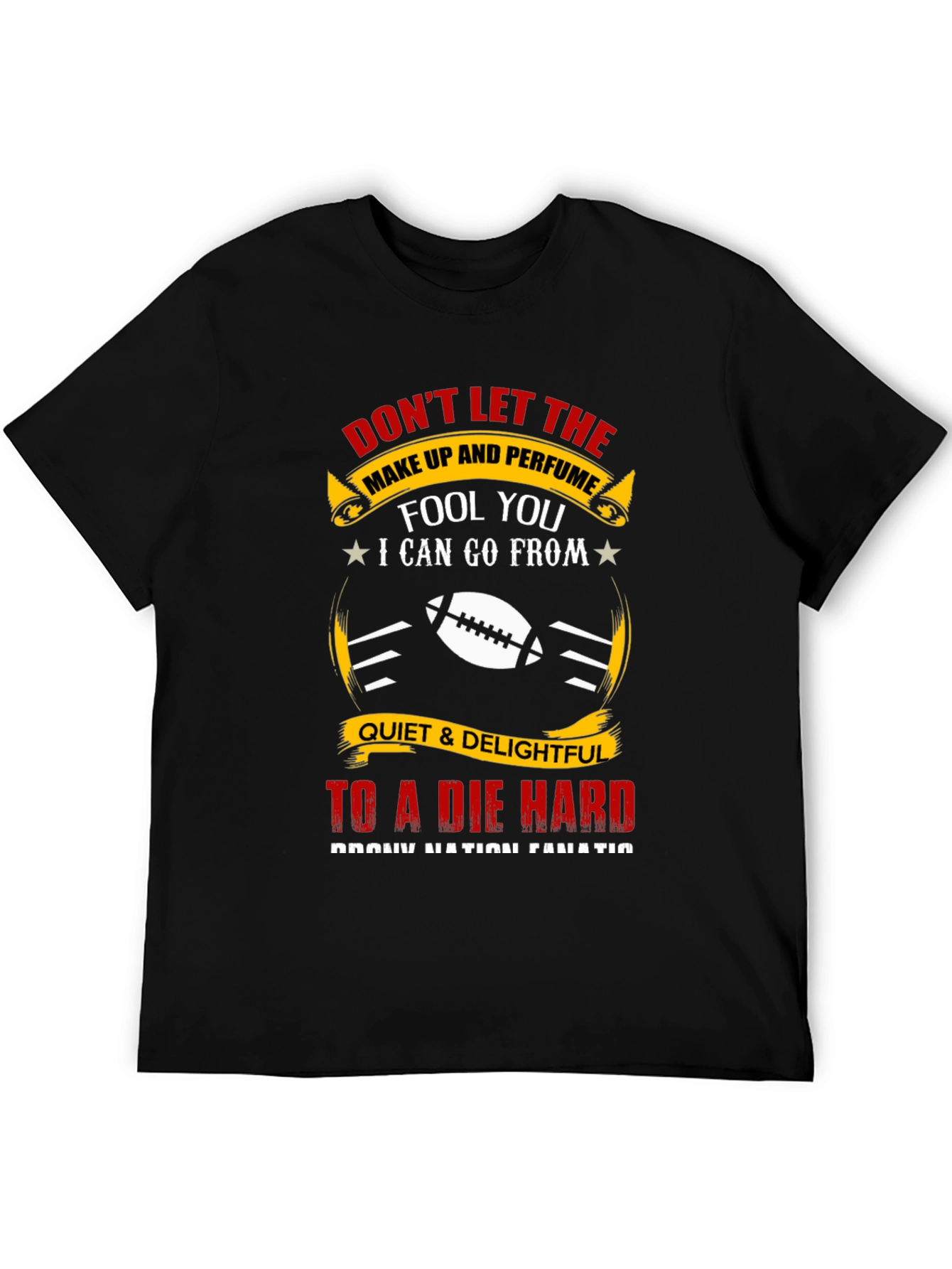 Funny Football Fanatic Graphic T-Shirt