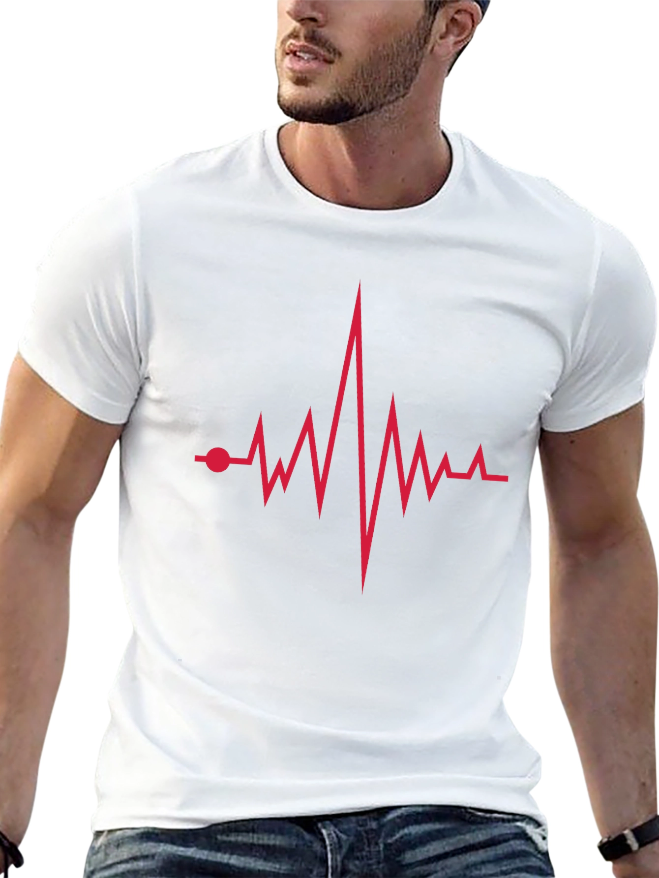 Heartbeat Graphic Tee - Modern Casual Style