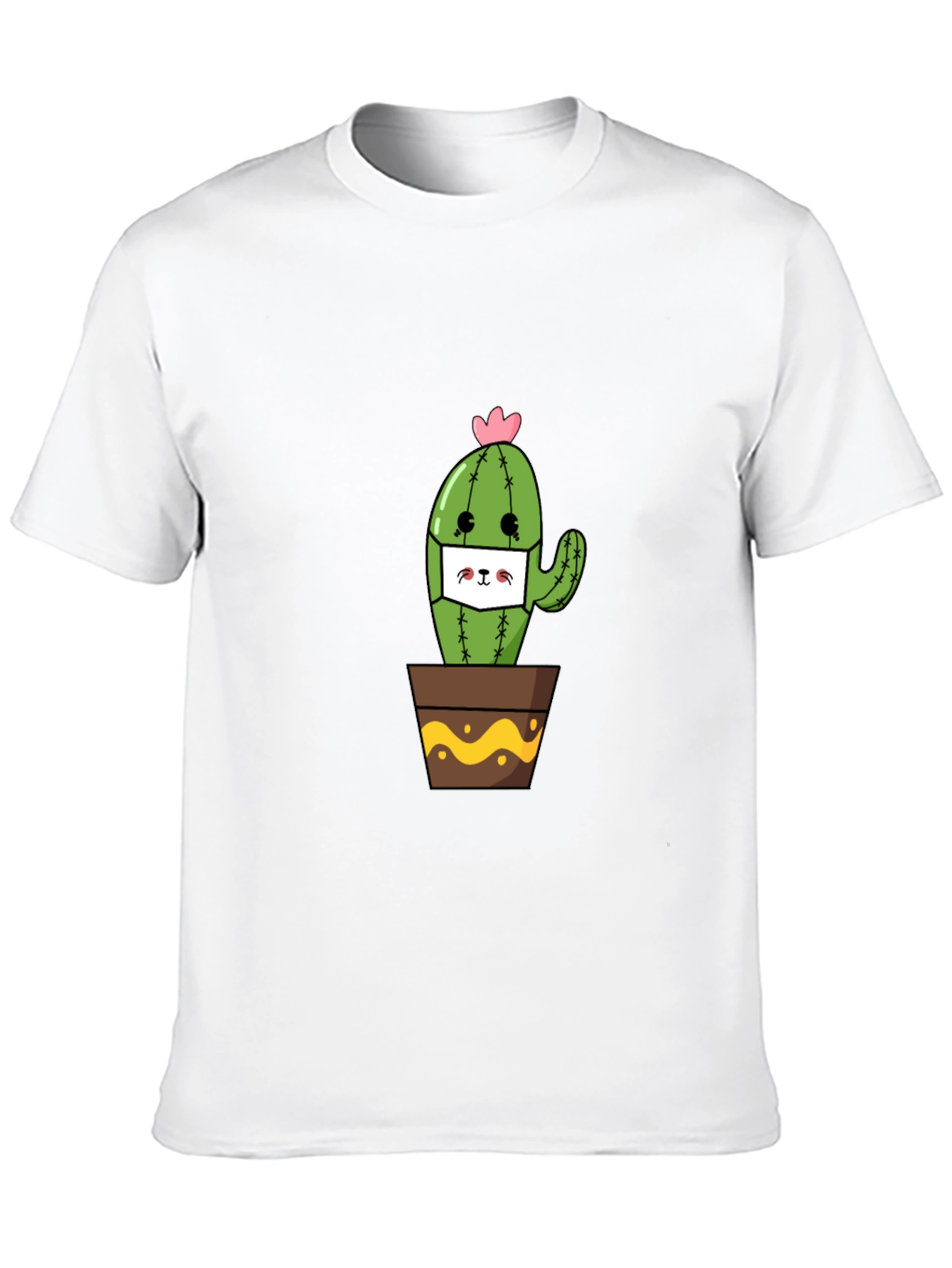 Cute Cactus Face Mask T-Shirt