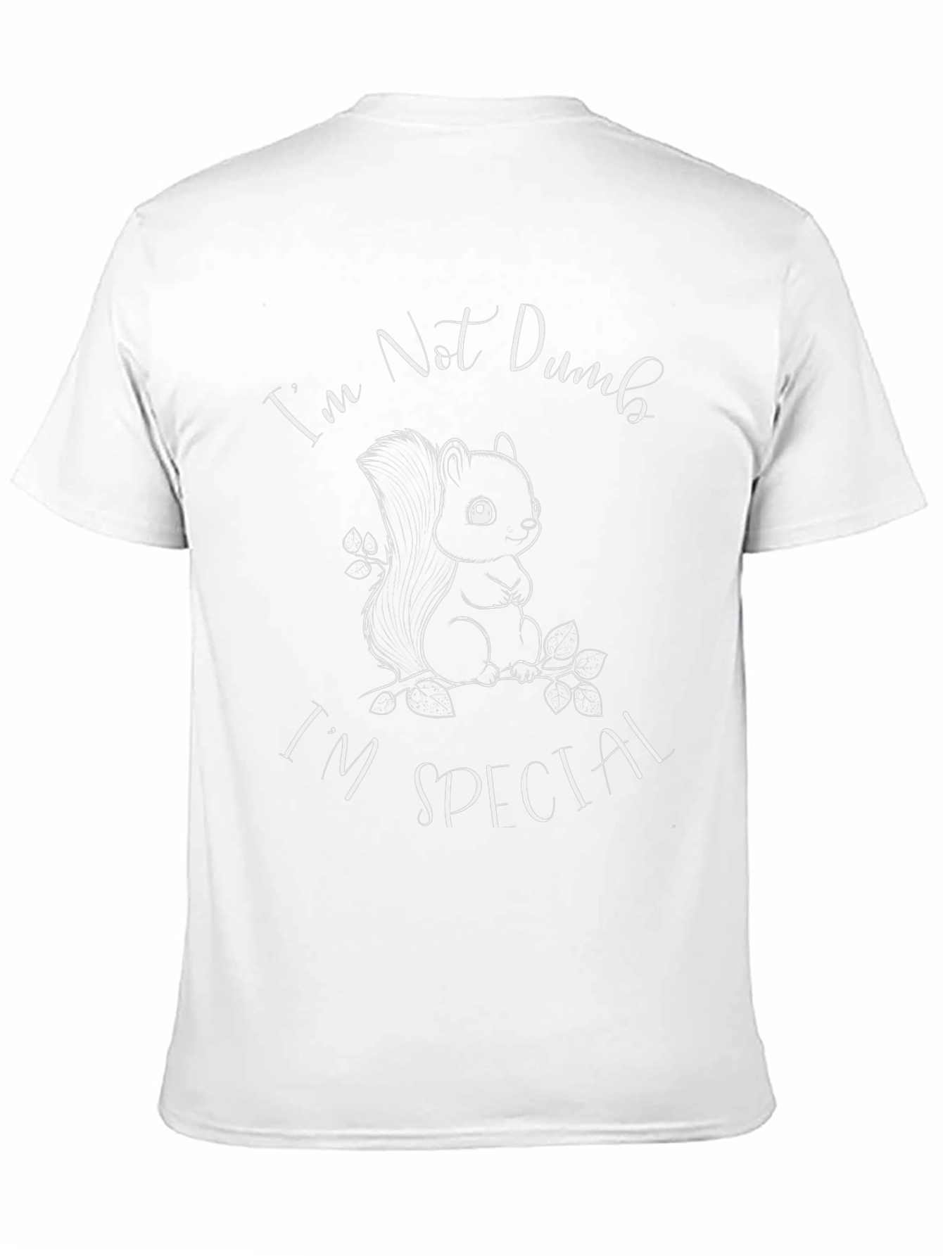 Squirrel Im Not Dumb Im Special Black T-Shirt