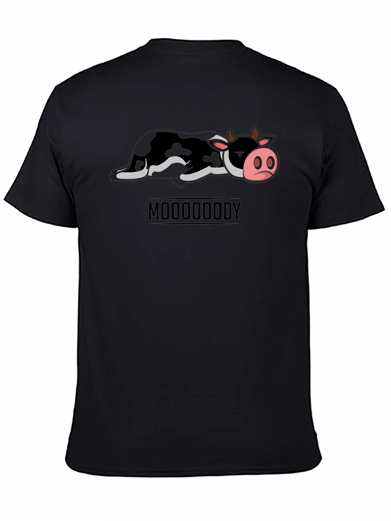 Mooooody Graphic Tee - Funny Cow Design