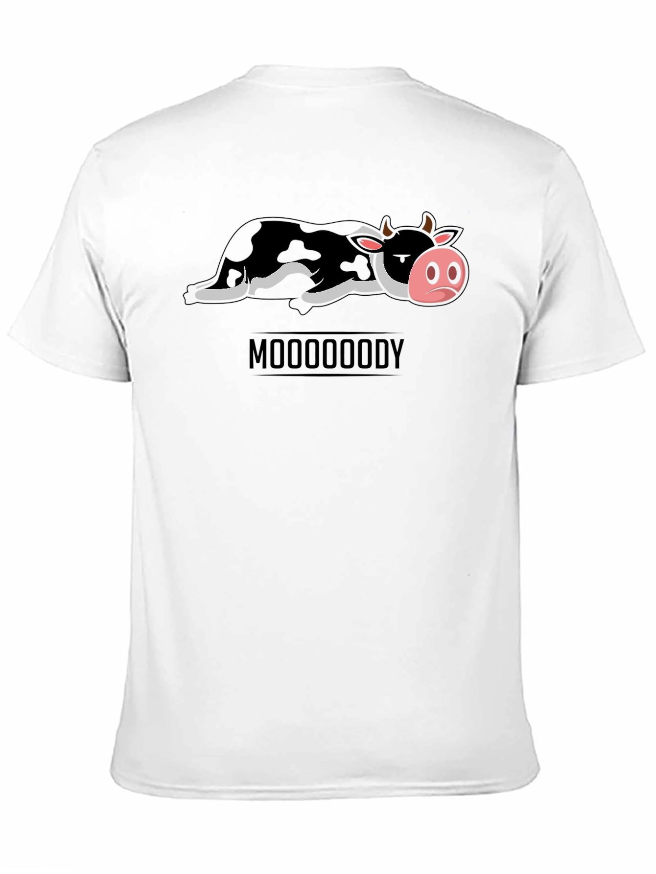 Mooooody Graphic Tee - Funny Cow Design