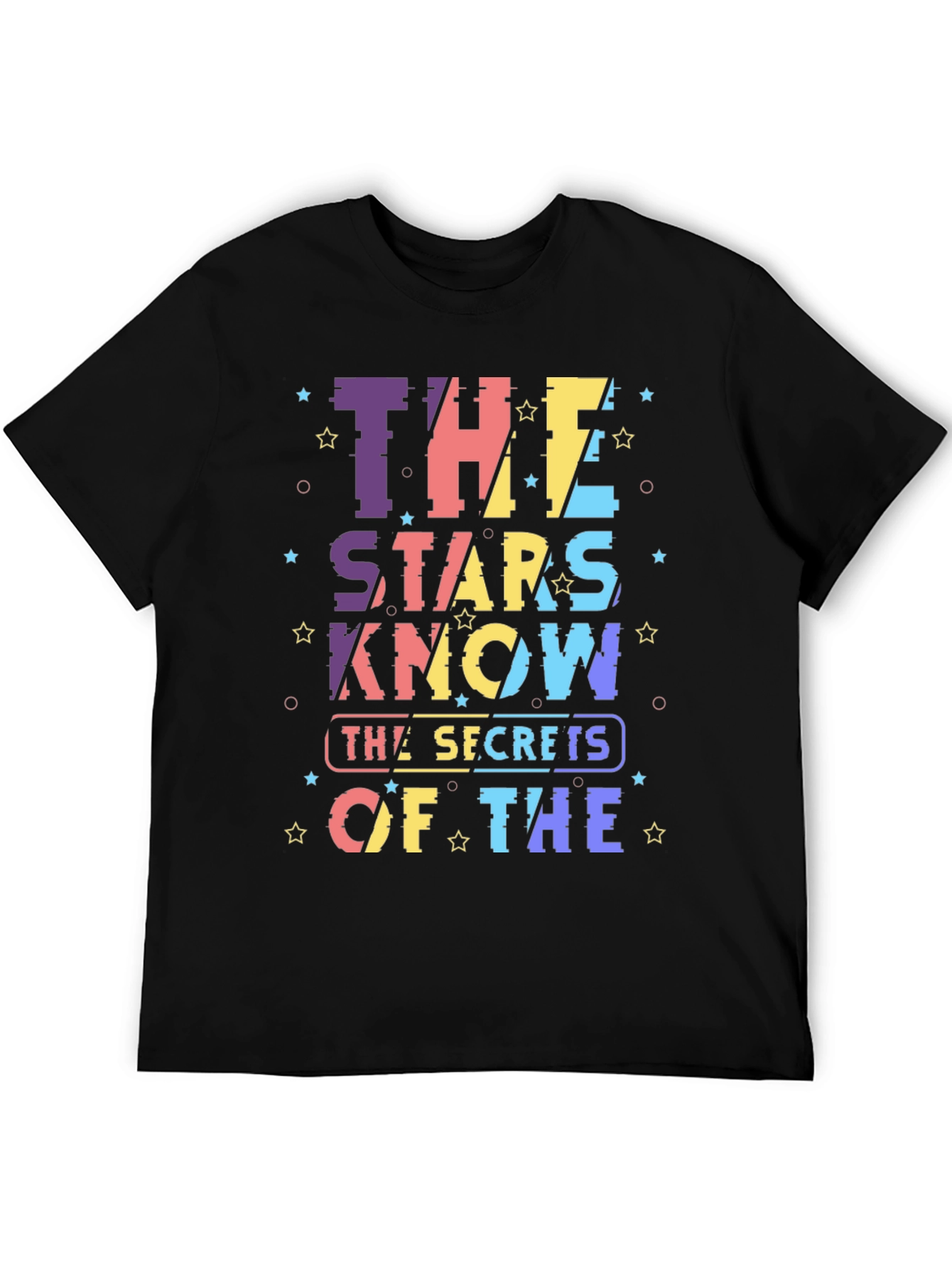 Stars Know Secrets Graphic T-Shirt - Black