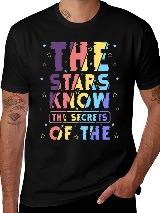 Stars Know Secrets Graphic T-Shirt - Black