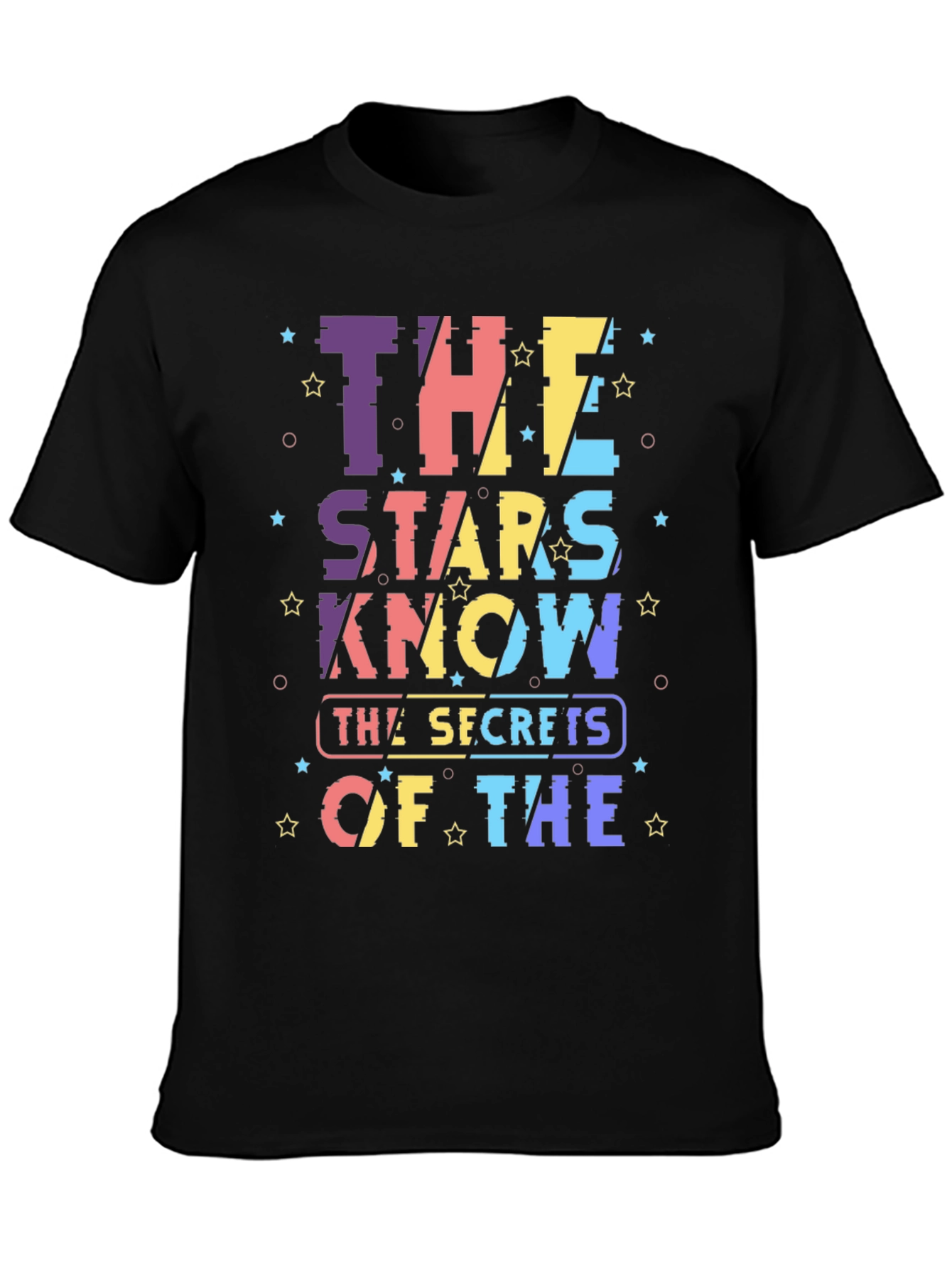 Stars Know Secrets Graphic T-Shirt - Black
