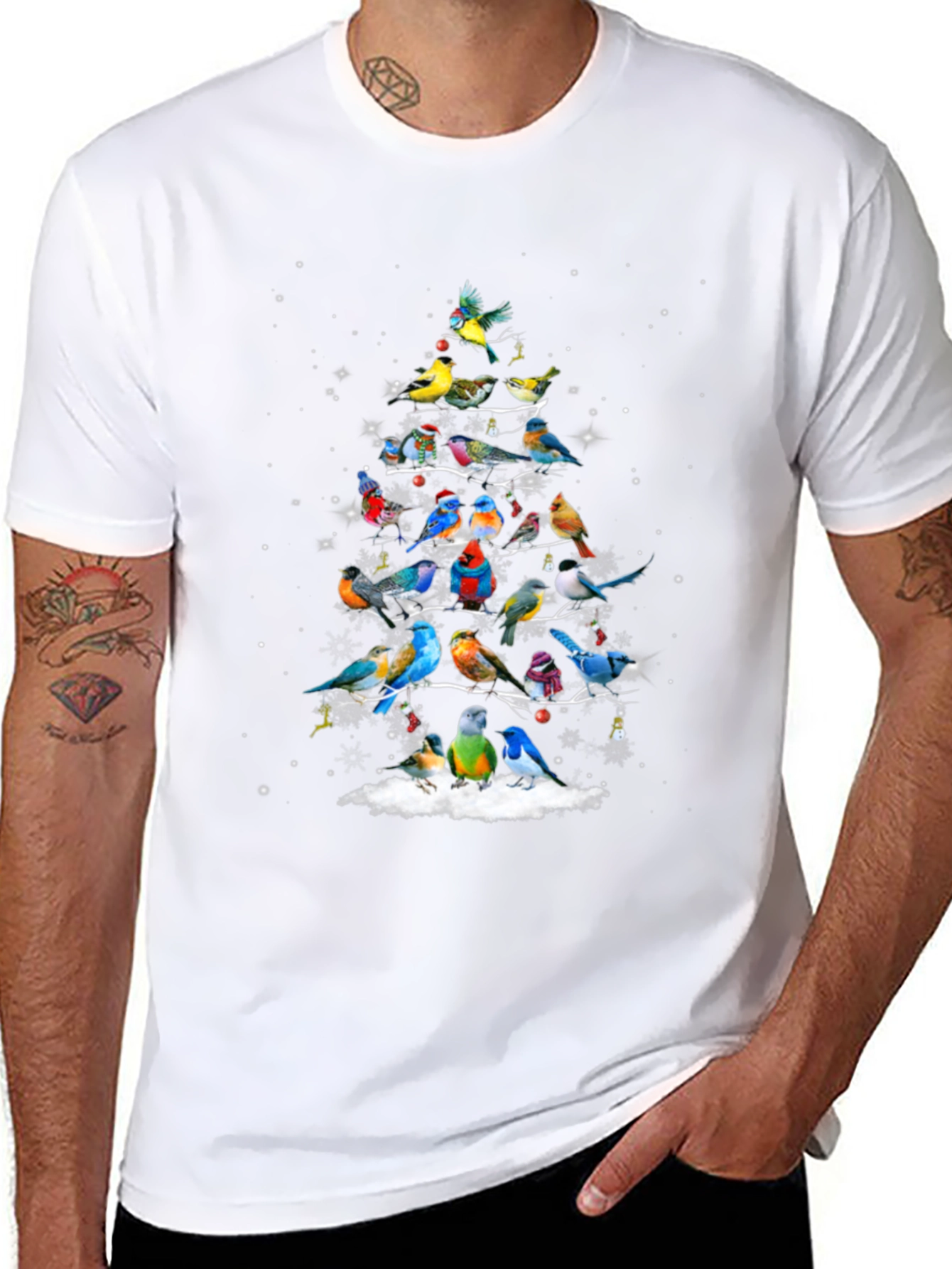 Bird Christmas Tree T-Shirt