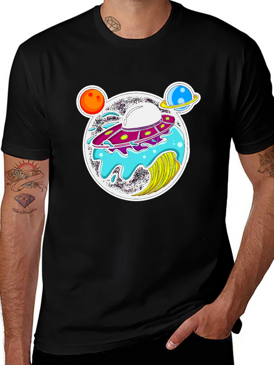 UFO Planets Graphic T-Shirt