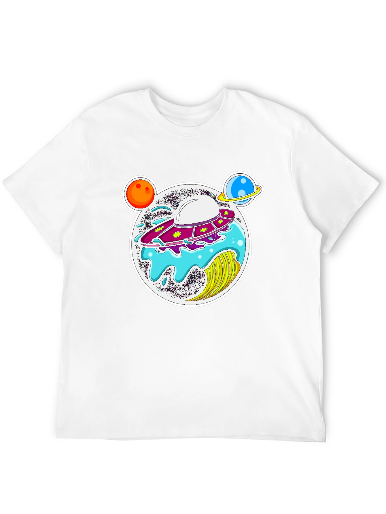 UFO Planets Graphic T-Shirt