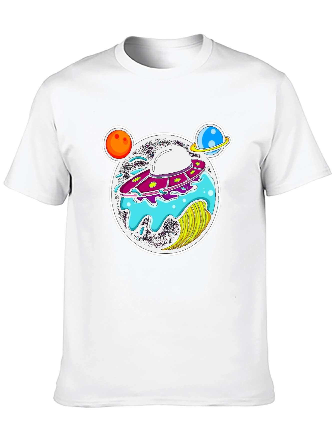 UFO Planets Graphic T-Shirt
