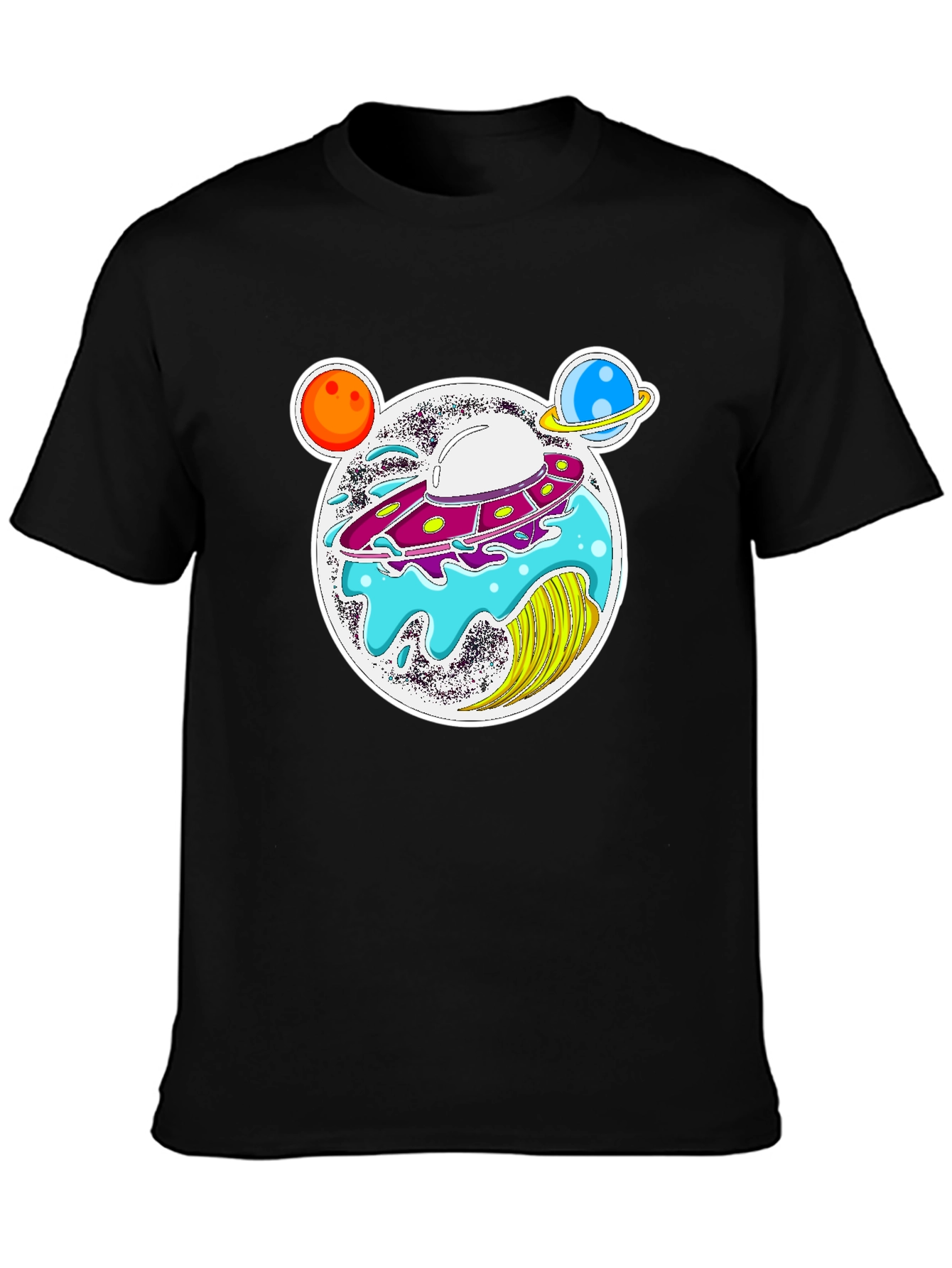 UFO Planets Graphic T-Shirt