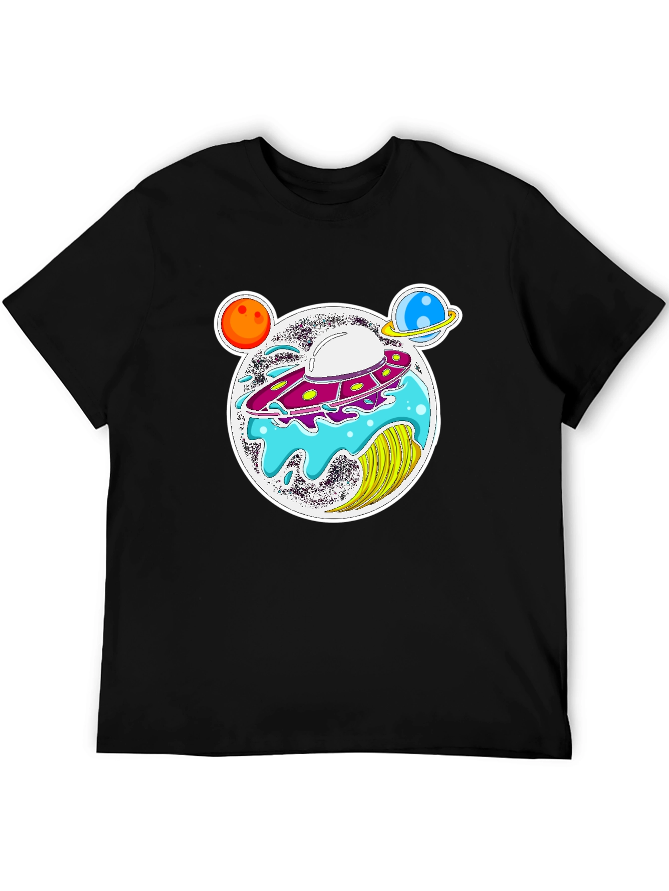 UFO Planets Graphic T-Shirt