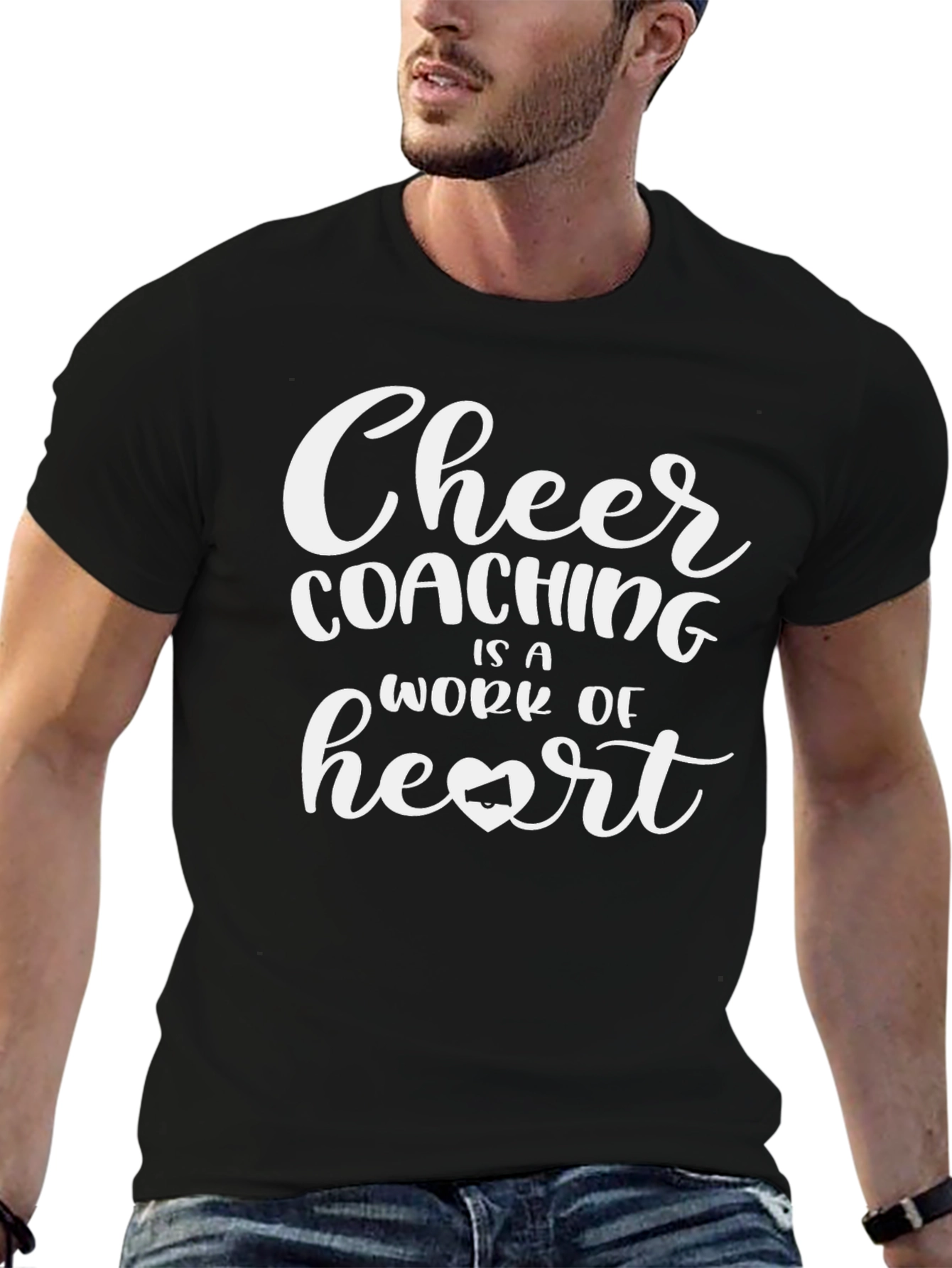 Cheer Coaching Heart T-Shirt