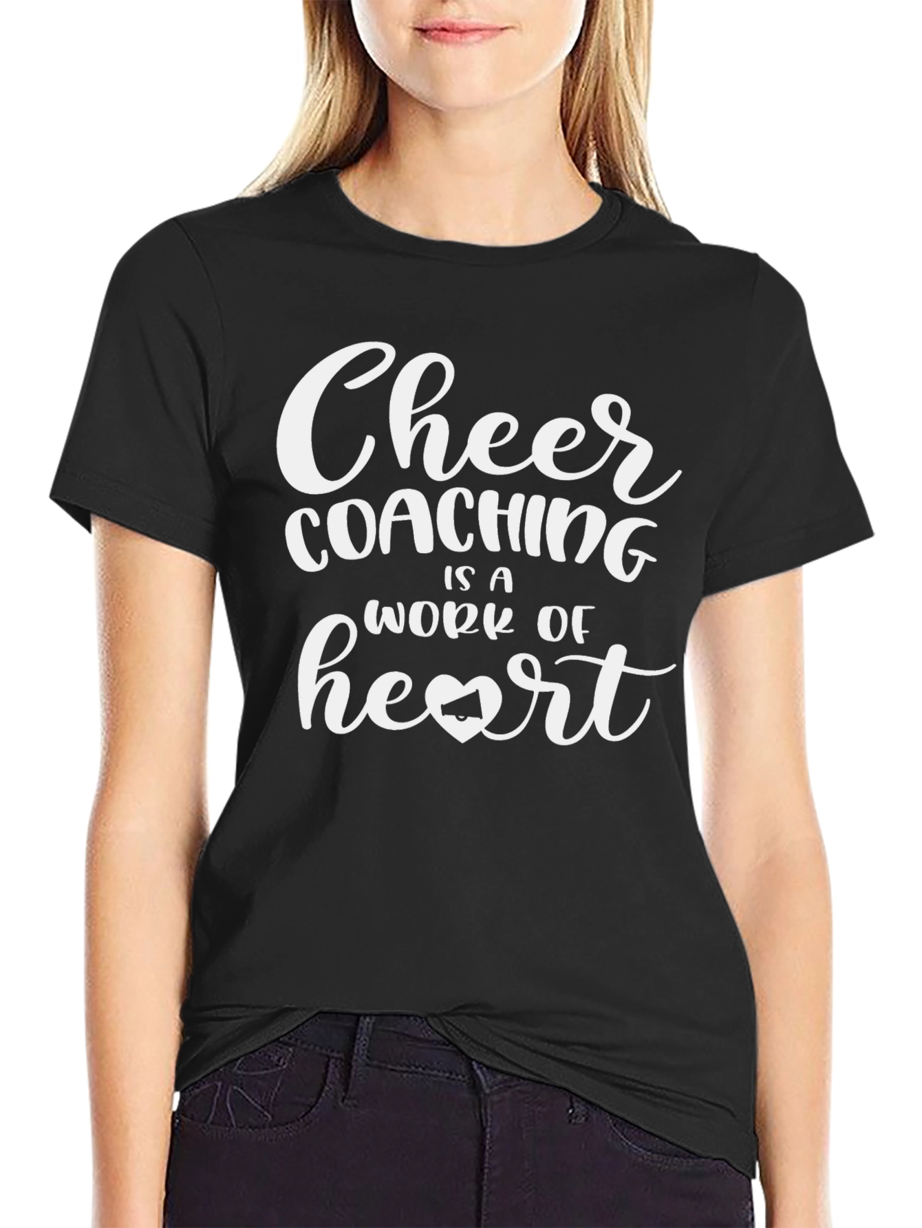 Cheer Coaching Heart T-Shirt