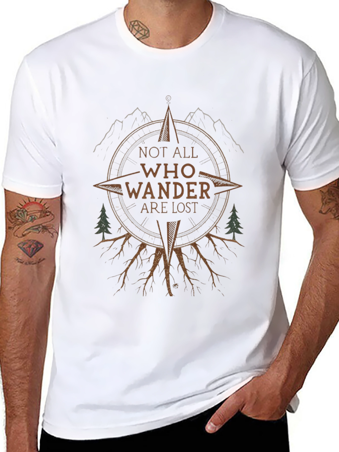 Wanderlust Compass Graphic T-Shirt - Adventure Awaits!