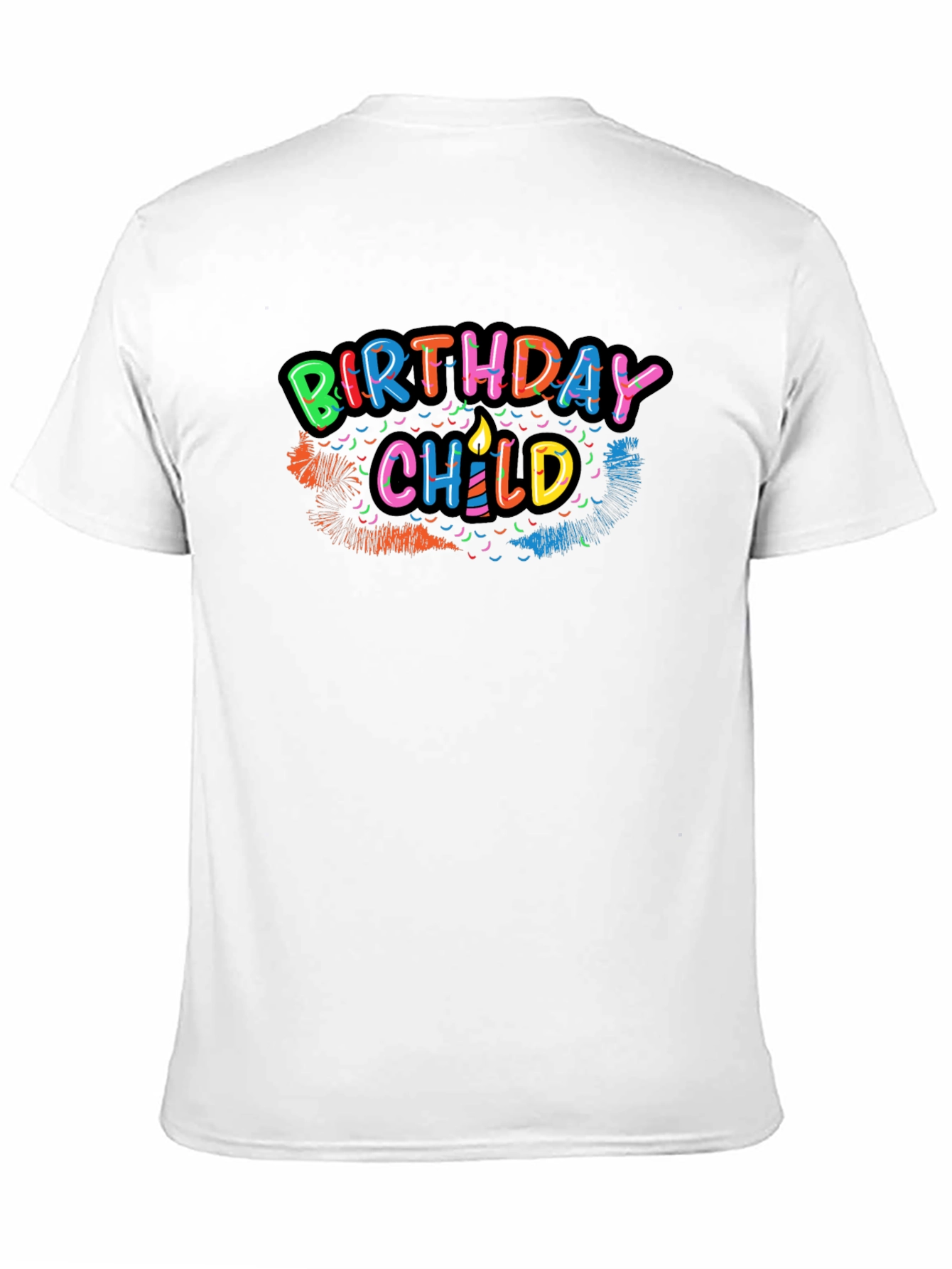 Birthday Child Graphic Tee - Black Cotton Shirt