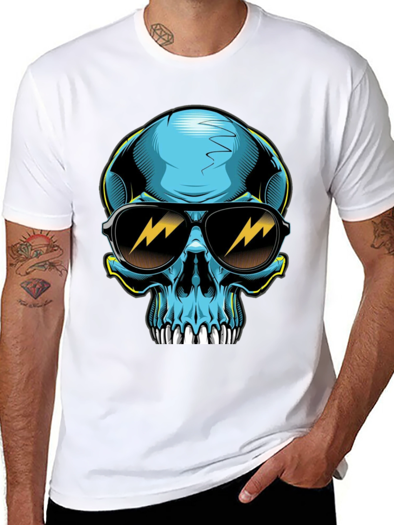 Cool Skull Graphic Tee - Black T-Shirt