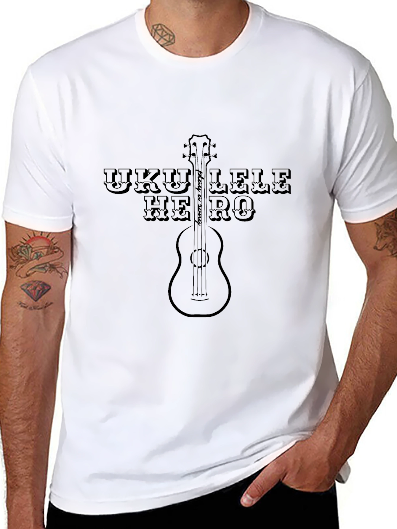 Ukulele Hero Graphic Tee - Music Lover T-Shirt