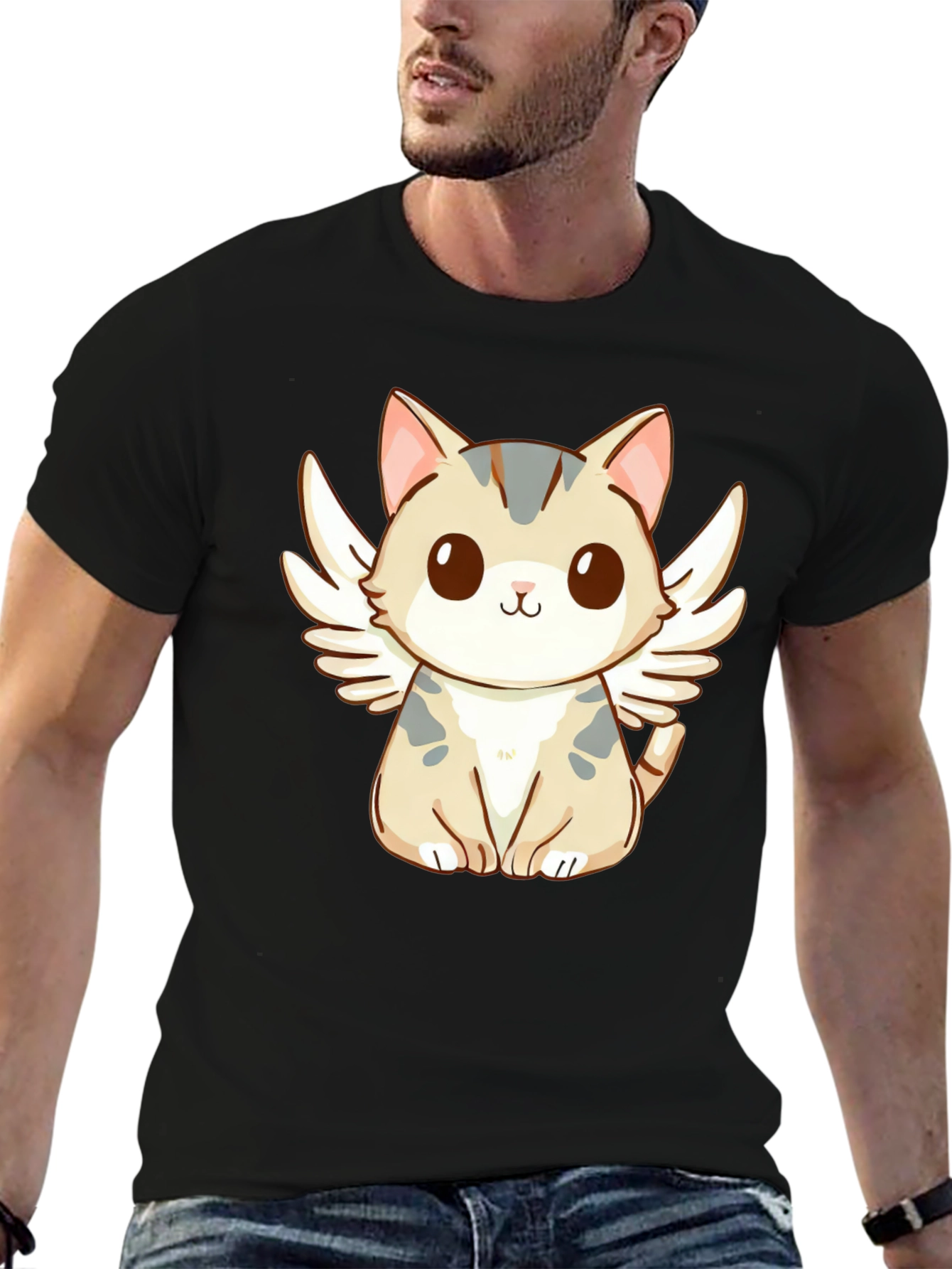 Angel Cat T-Shirt - Cute Kawaii Style