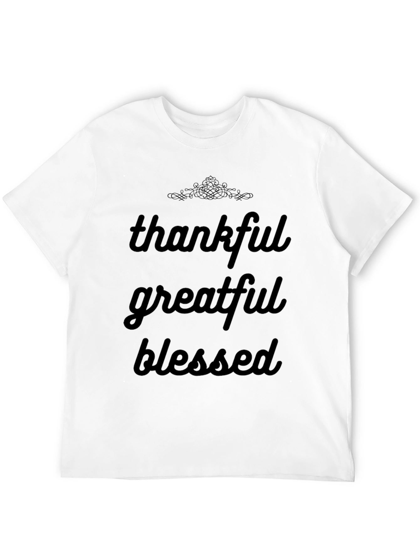Thankful Greatful Blessed Black T-Shirt