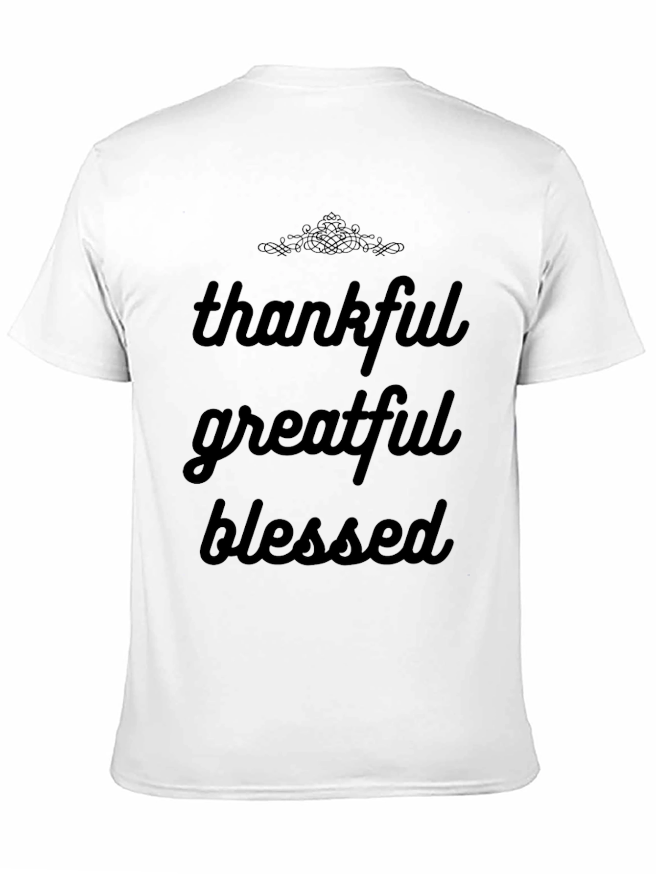 Thankful Greatful Blessed Black T-Shirt