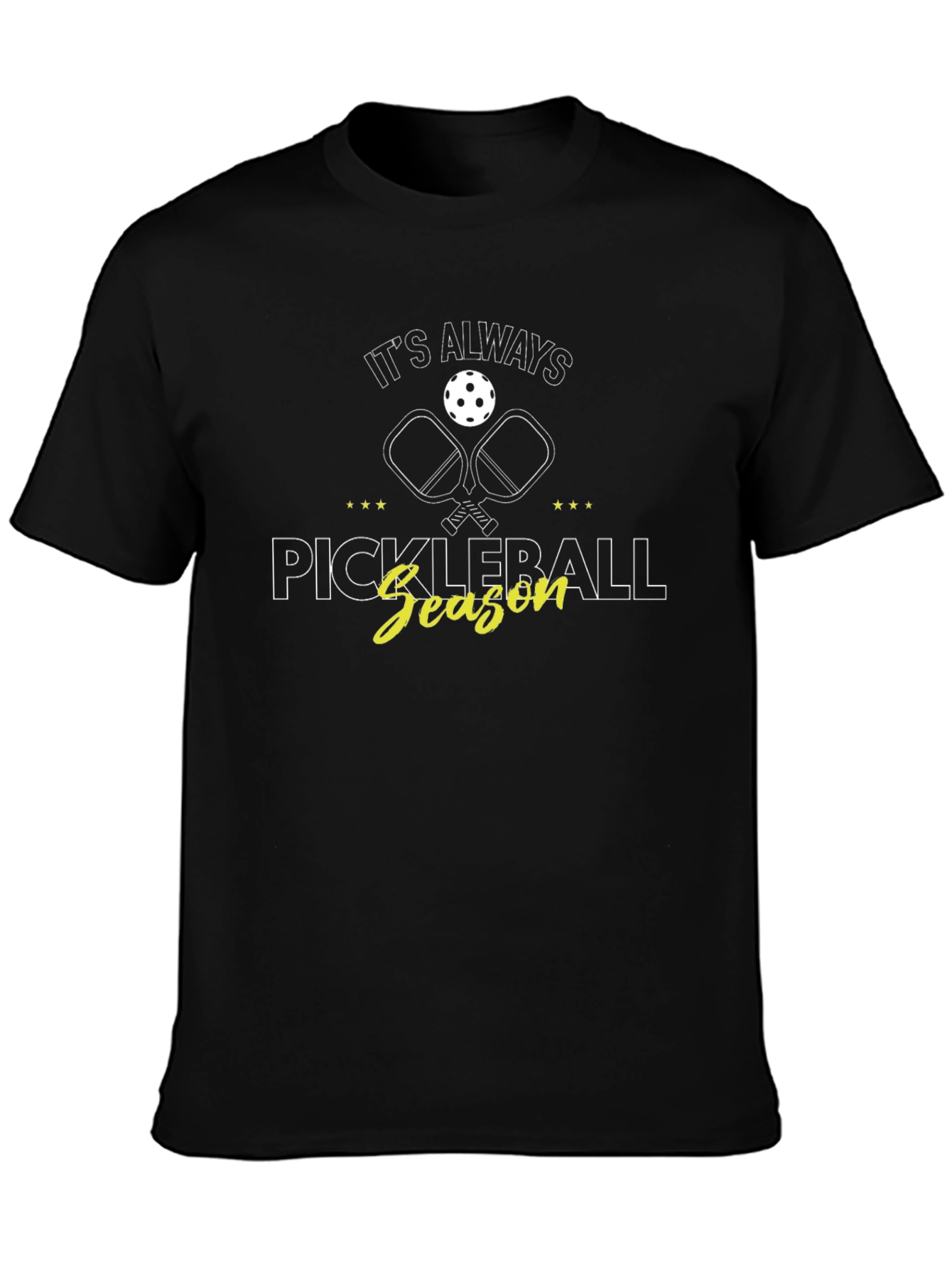 Pickleball Season Graphic Tee - Black