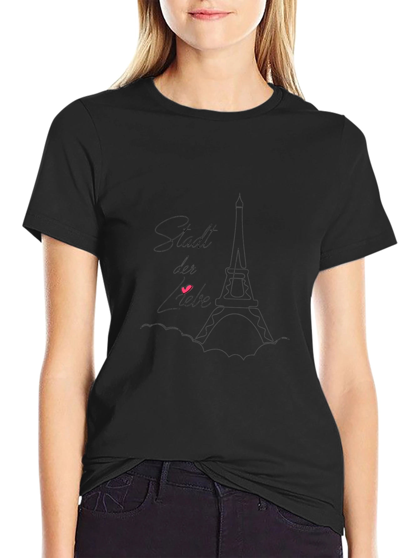 Paris Love City Black T-Shirt